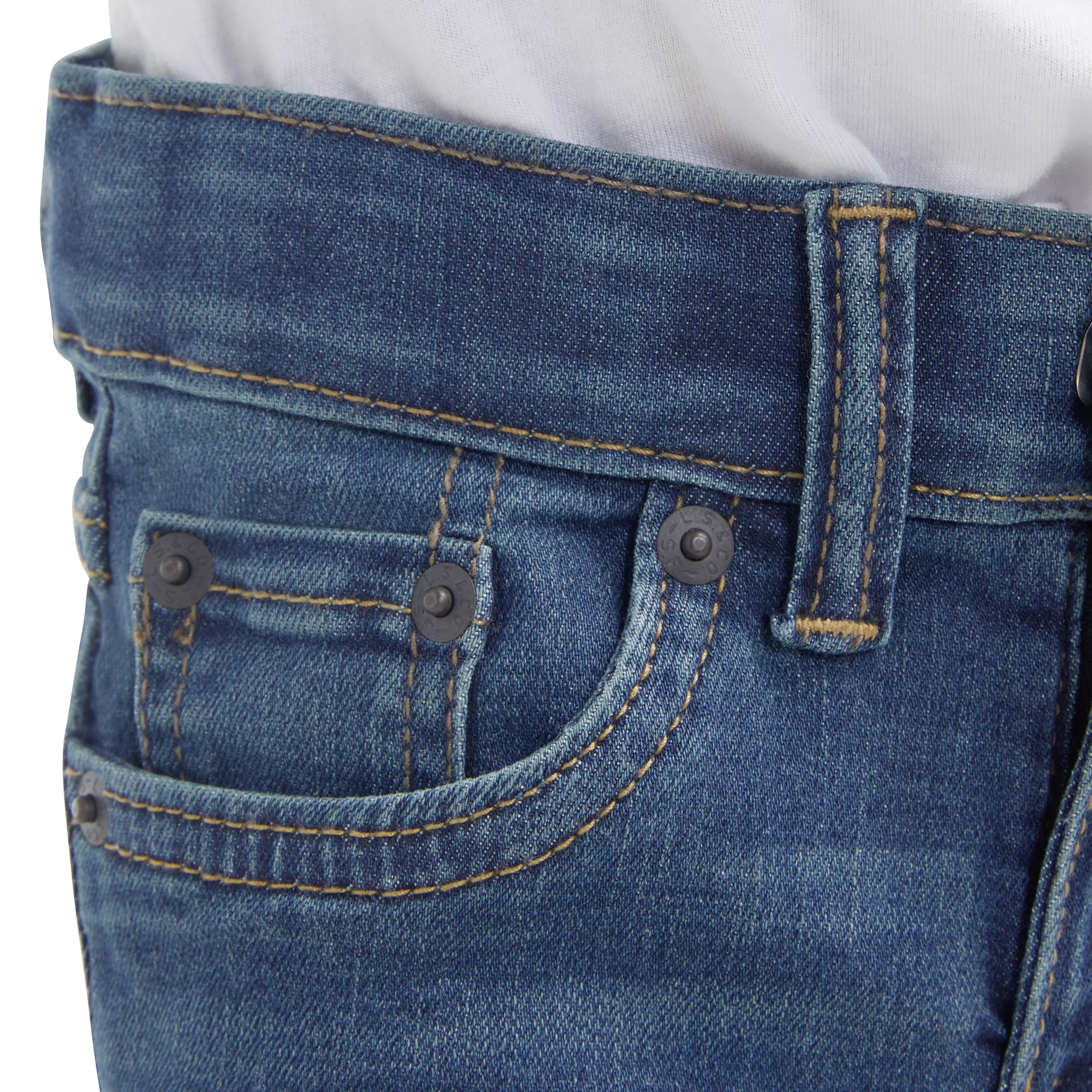 Levi's Toddler Boys' 511 Eco-Soft Performance Slim Fit Med Wash Evans Blue Denim Jeans - EVANS BLUE