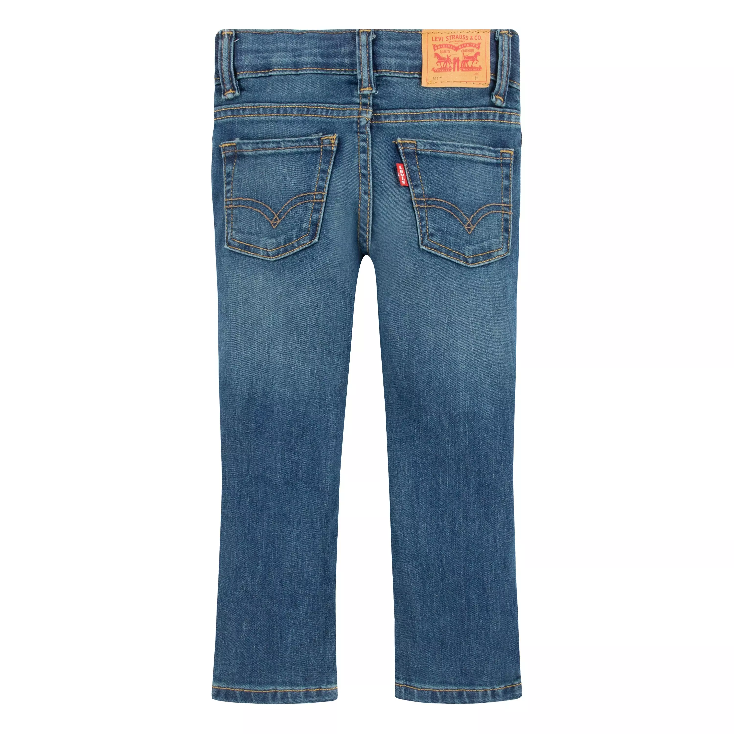 Levi's Toddler Boys' 511 Eco-Soft Performance Slim Fit Med Wash Evans Blue Denim Jeans - EVANS BLUE