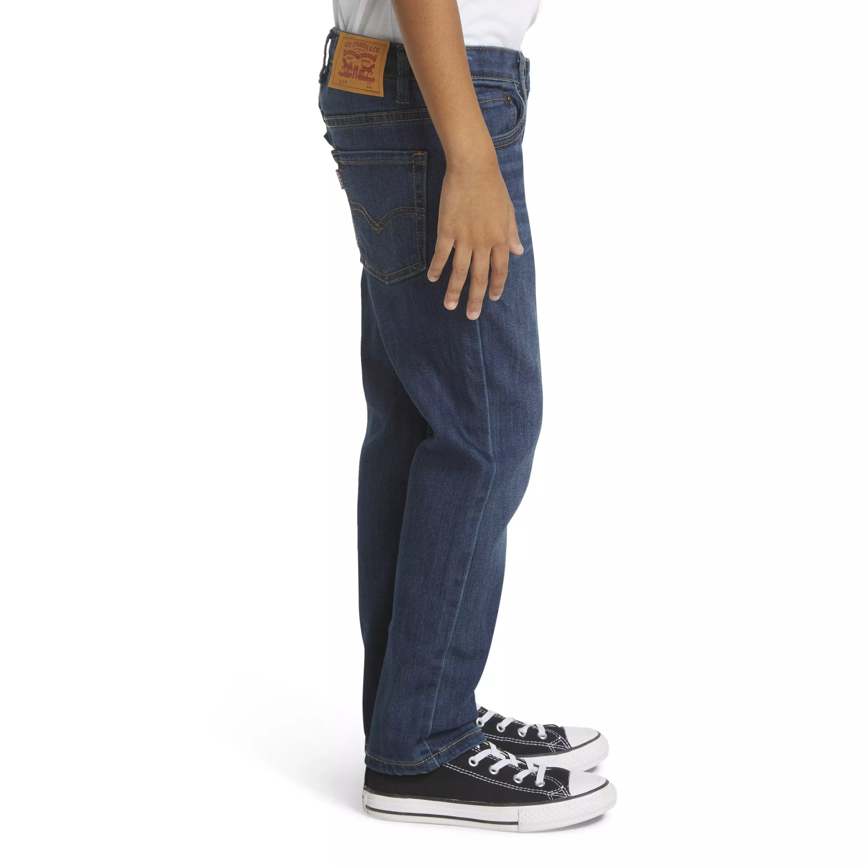 Levi's 511 Eco-Soft Performance Slim Fit Med Wash Little Boys' Evans Blue Denim Jeans - EVANS BLUE