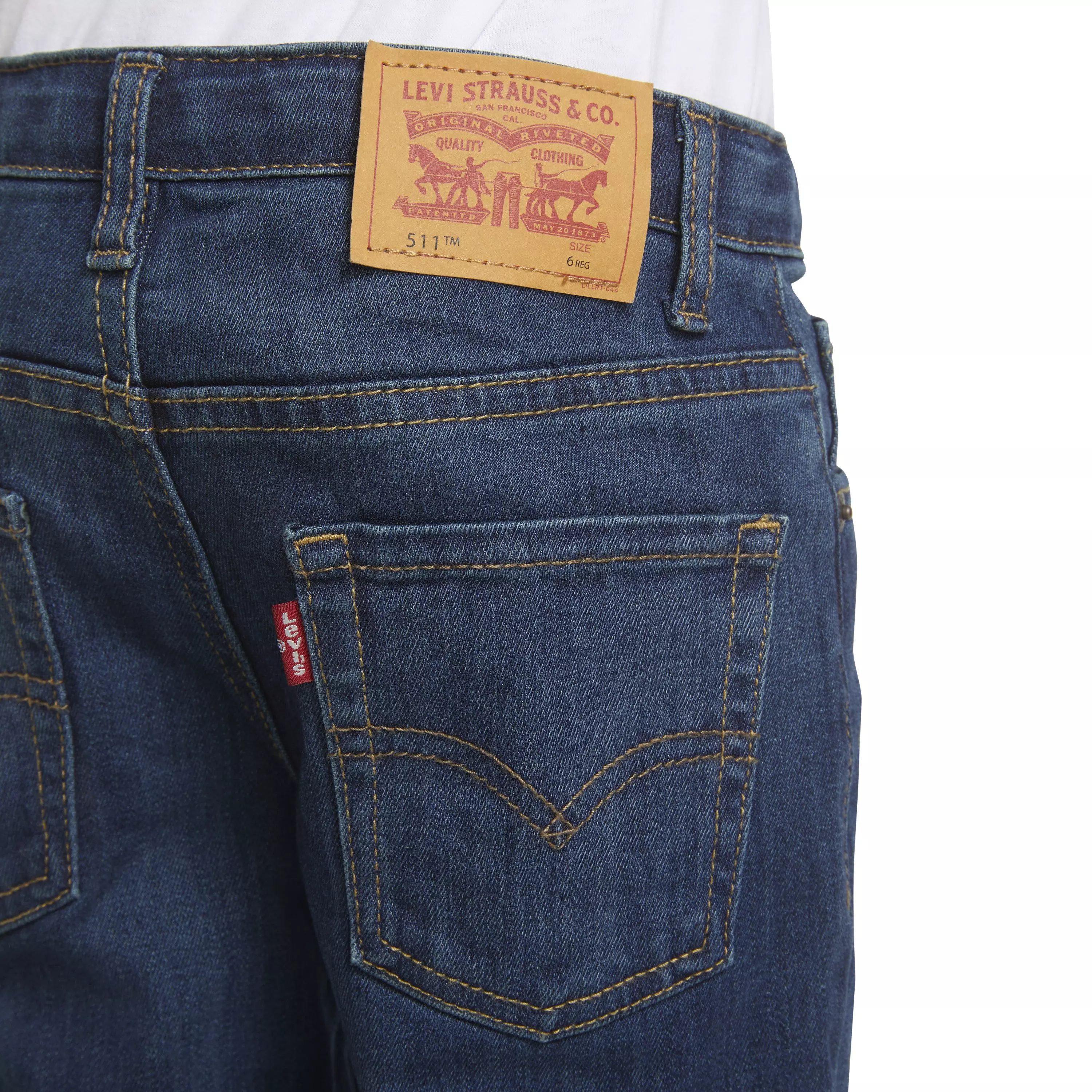 Levi's 511 Eco-Soft Performance Slim Fit Med Wash Little Boys' Evans Blue Denim Jeans - EVANS BLUE