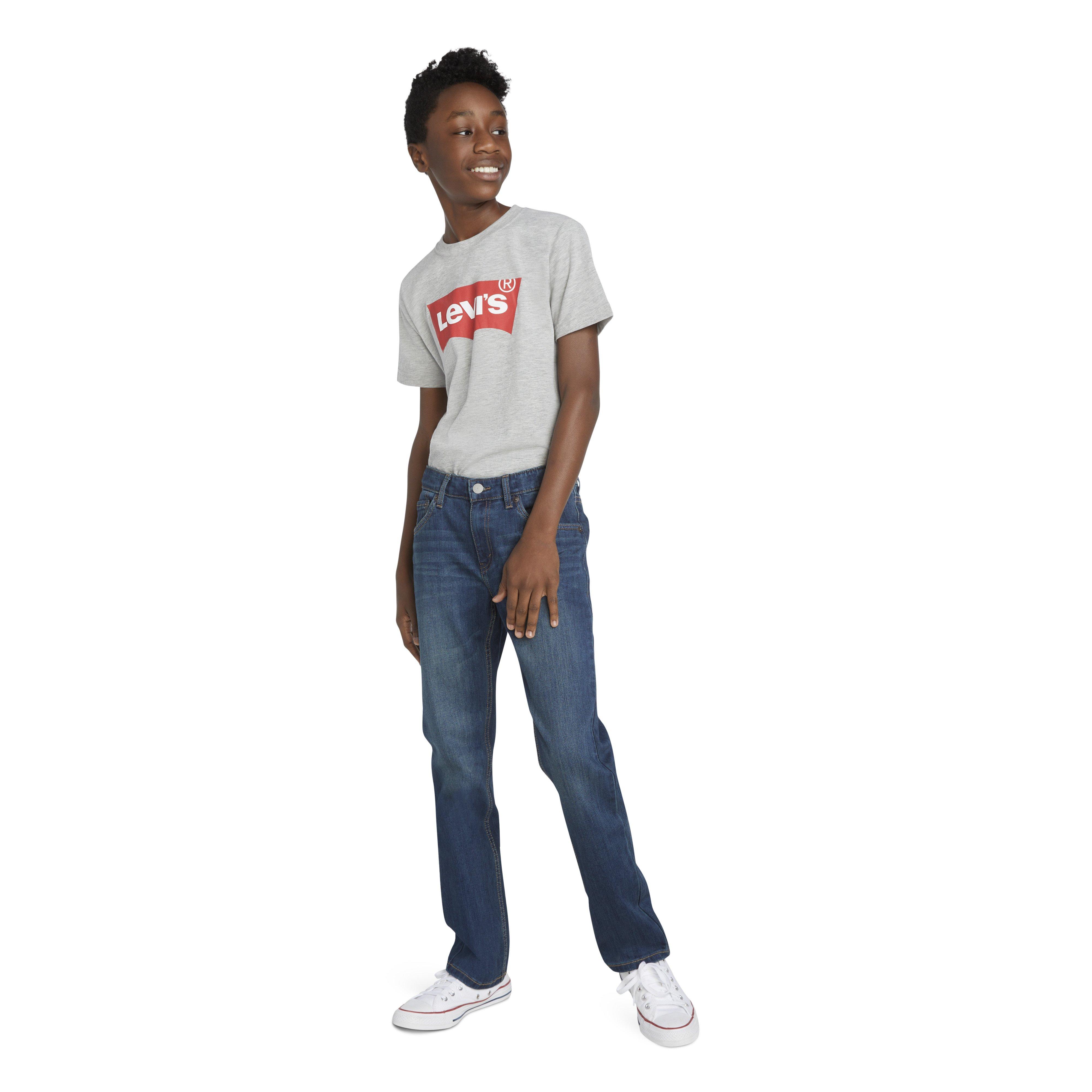 Levi's 511 Eco-Soft Performance Slim Fit Med Wash Big Boys' Evans Blue Denim Jeans - EVANS BLUE Thumbnail View 11