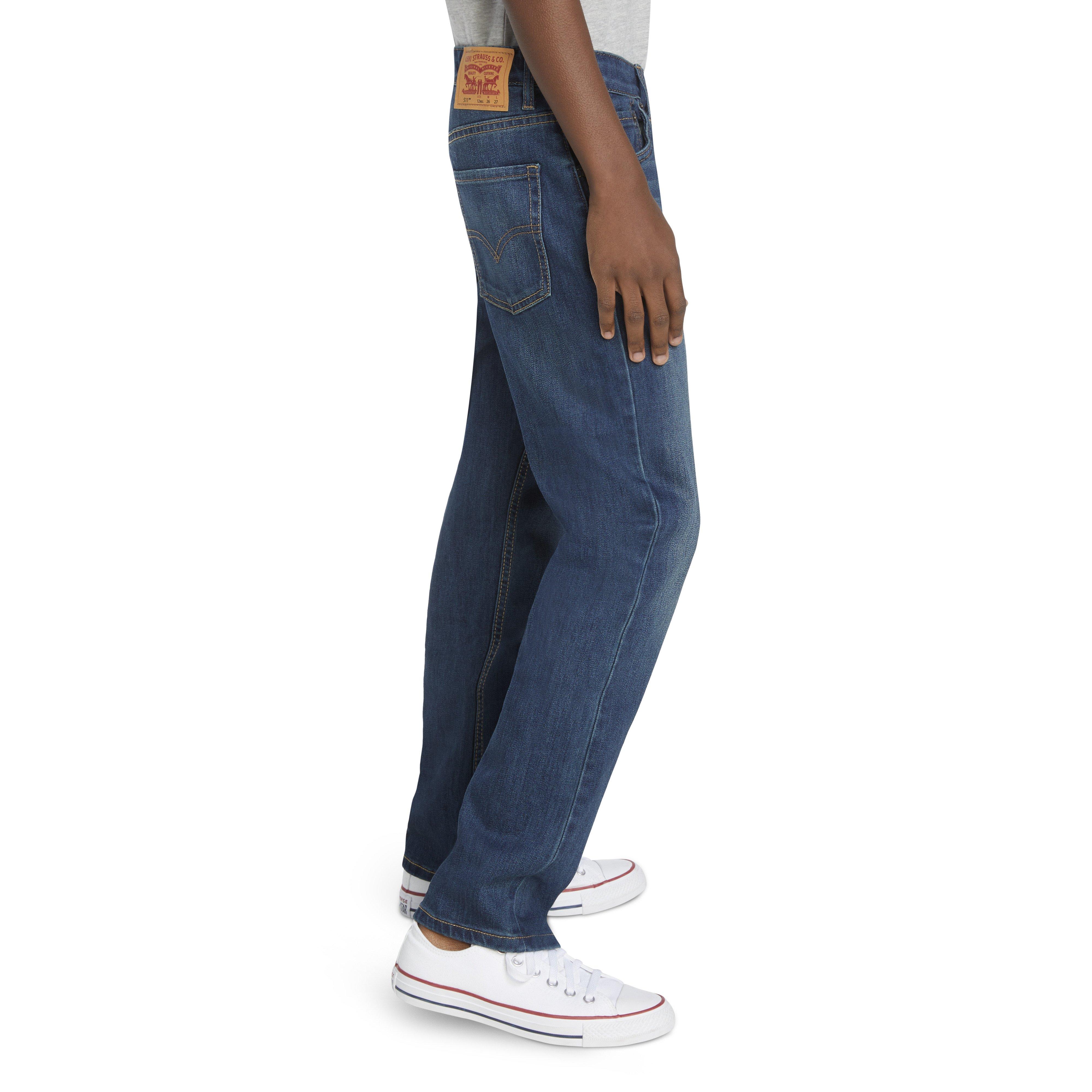 Levi's 511 Eco-Soft Performance Slim Fit Med Wash Big Boys' Evans Blue Denim Jeans - EVANS BLUE Thumbnail View 3
