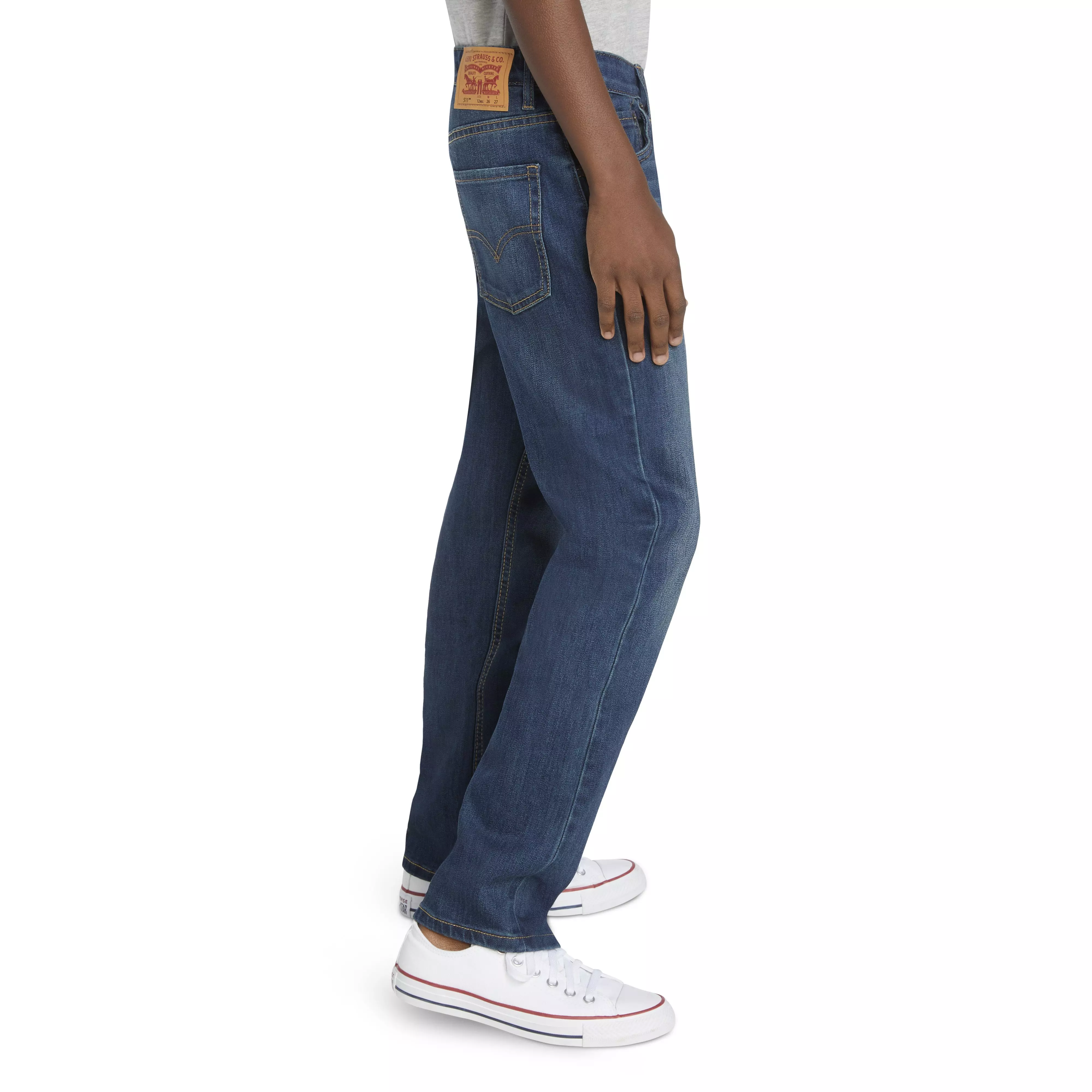 Levi's 511 Eco-Soft Performance Slim Fit Med Wash Big Boys' Evans Blue Denim Jeans - EVANS BLUE