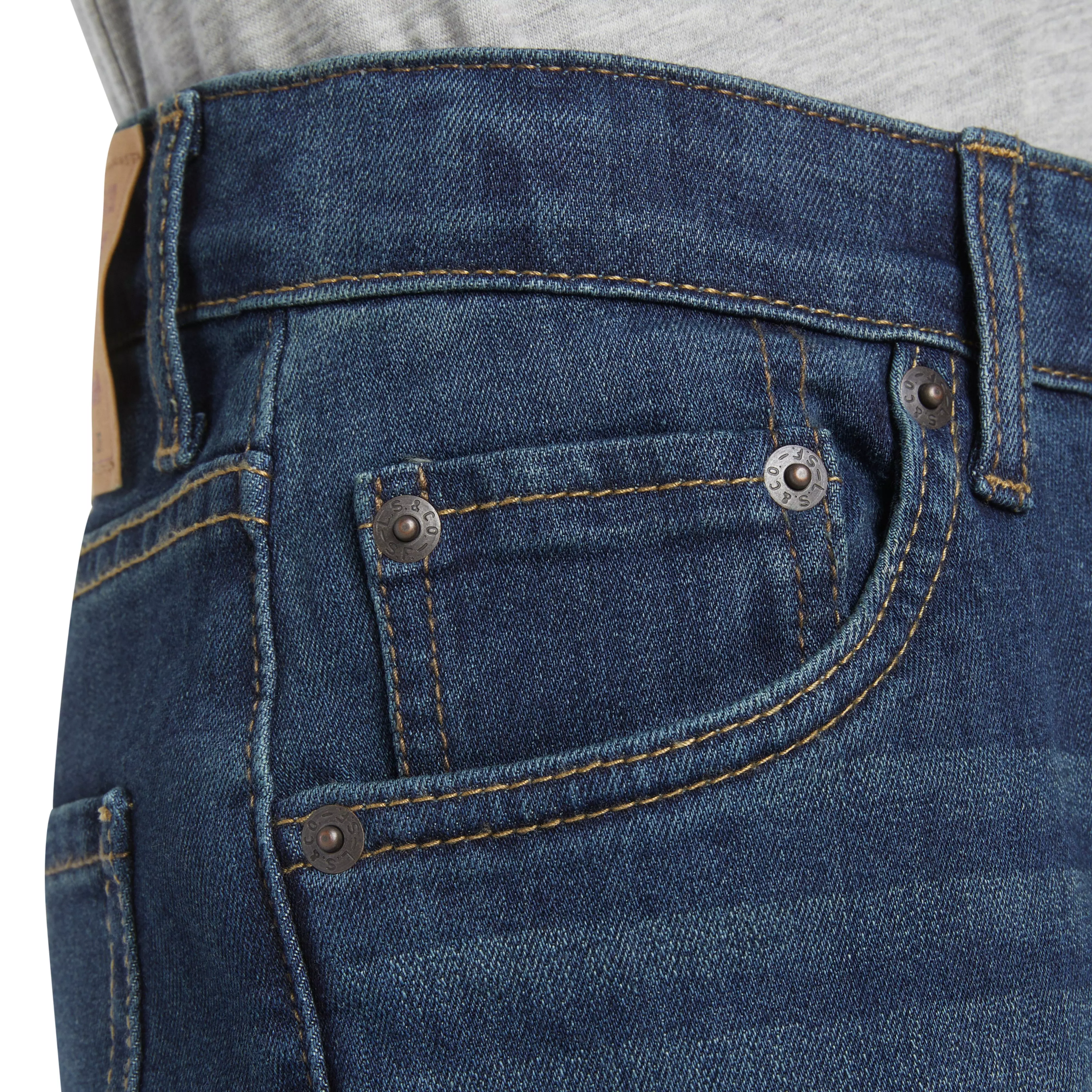 Levi's Big Boys' 511 Eco-Soft Performance Slim Fit Med Wash Evans Blue Denim Jeans - EVANS BLUE