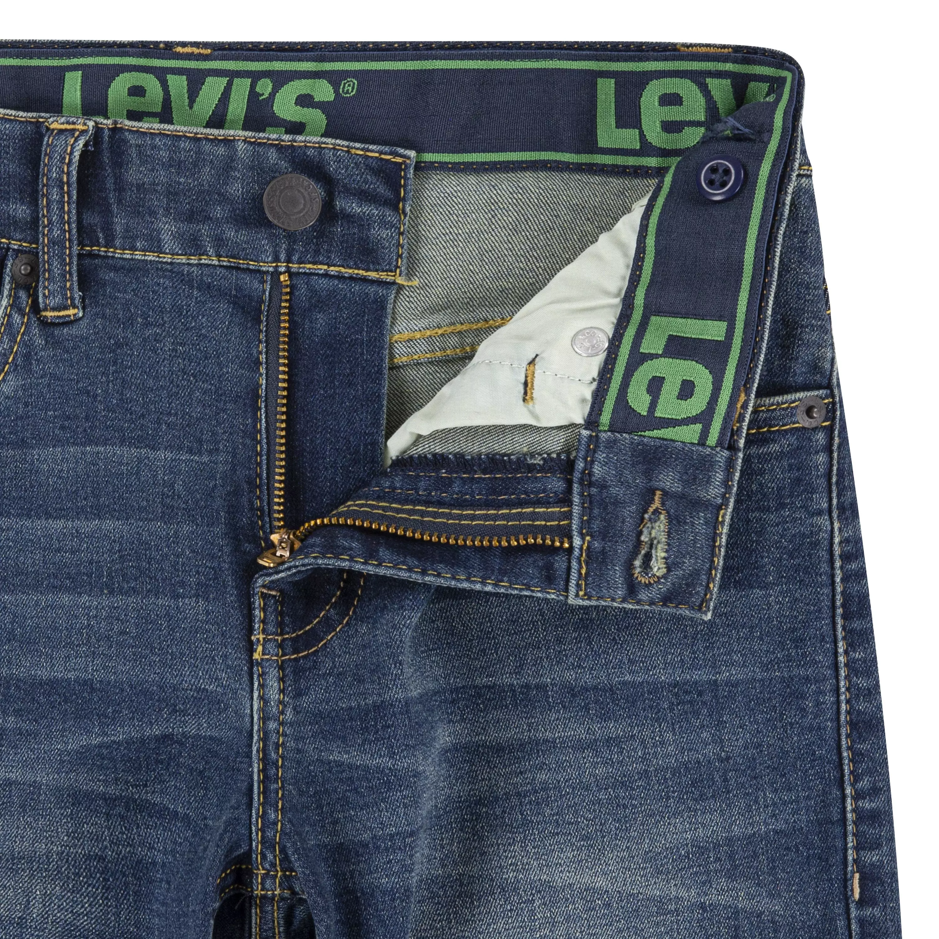 Levi's 511 Eco-Soft Performance Slim Fit Med Wash Big Boys' Evans Blue Denim Jeans - EVANS BLUE
