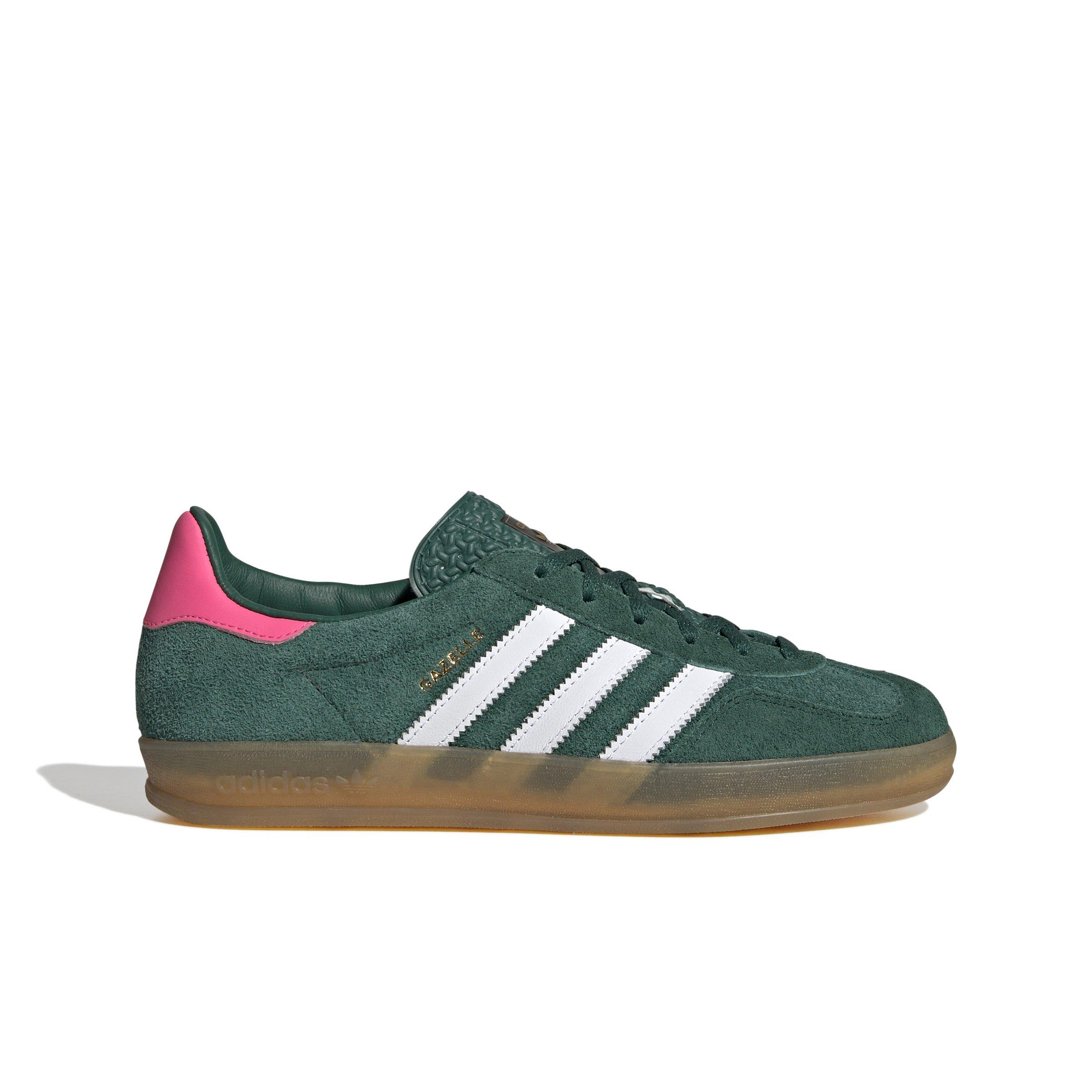 adidas Originals Gazelle "Collegiate Green/Ftwr White/Lucid Pink" Women's Shoe - GREEN/WHITE/PINK Thumbnail View 1