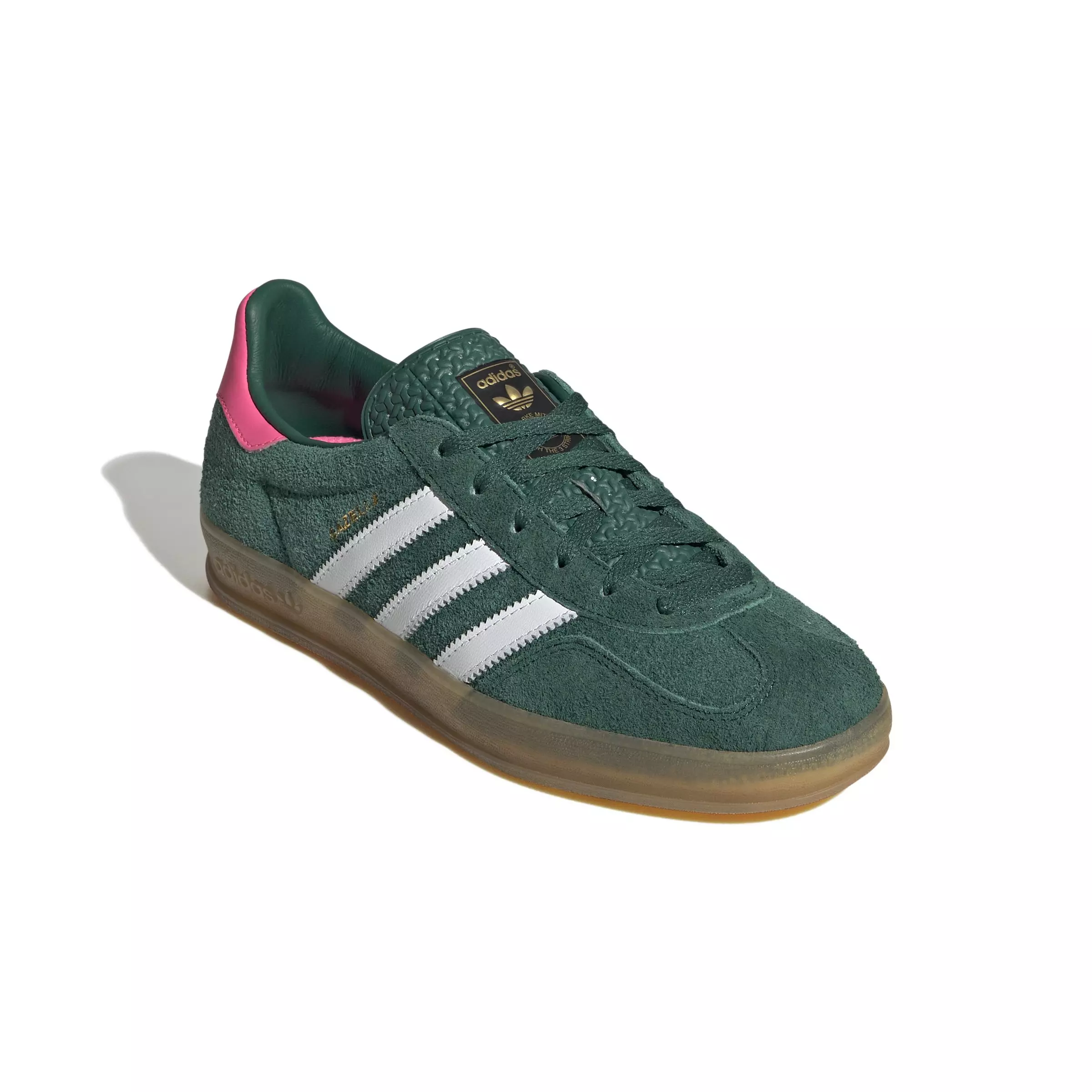 adidas Originals Gazelle "Collegiate Green/Ftwr White/Lucid Pink" Women's Shoe - GREEN/WHITE/PINK