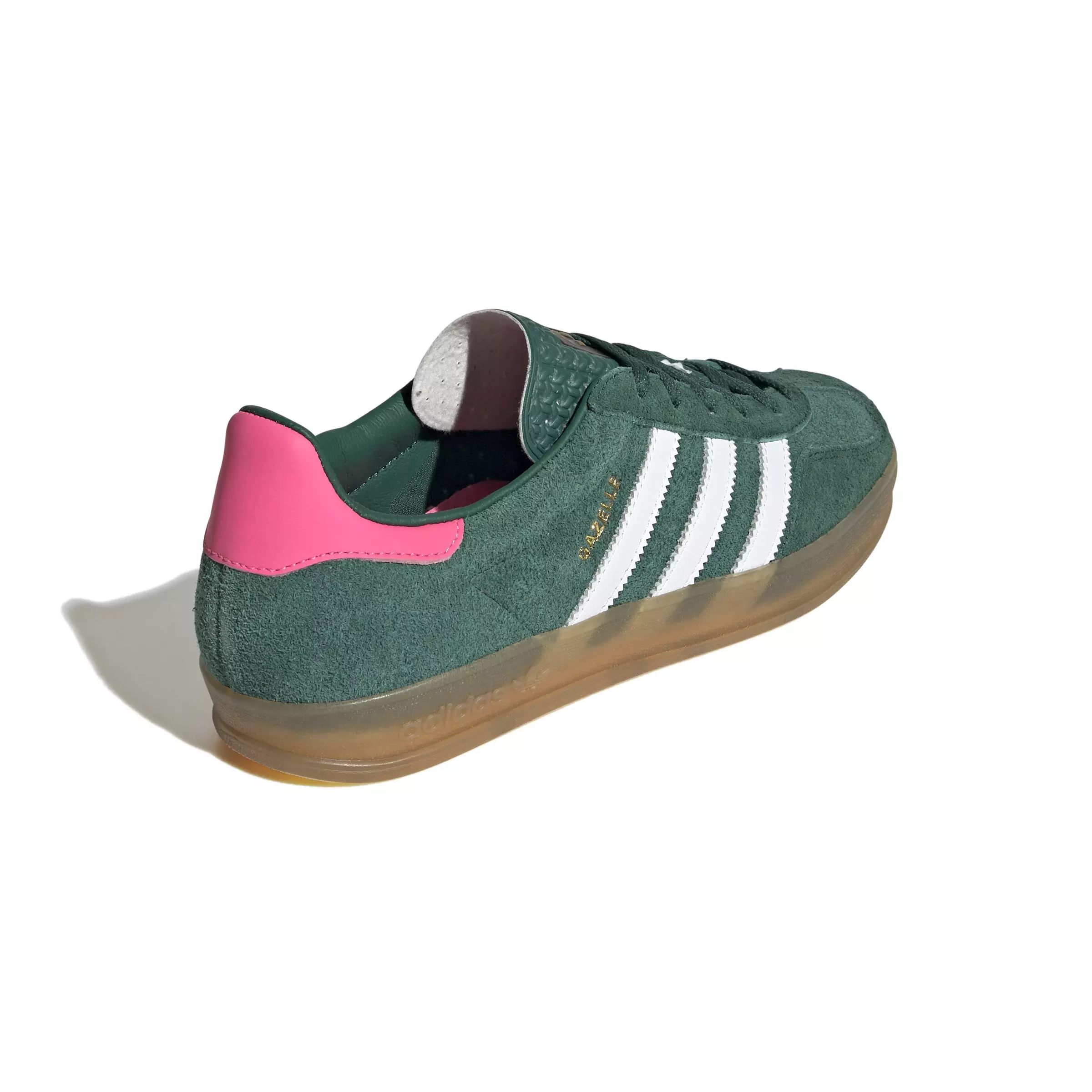 adidas Originals Gazelle "Collegiate Green/Ftwr White/Lucid Pink" Women's Shoe - GREEN/WHITE/PINK