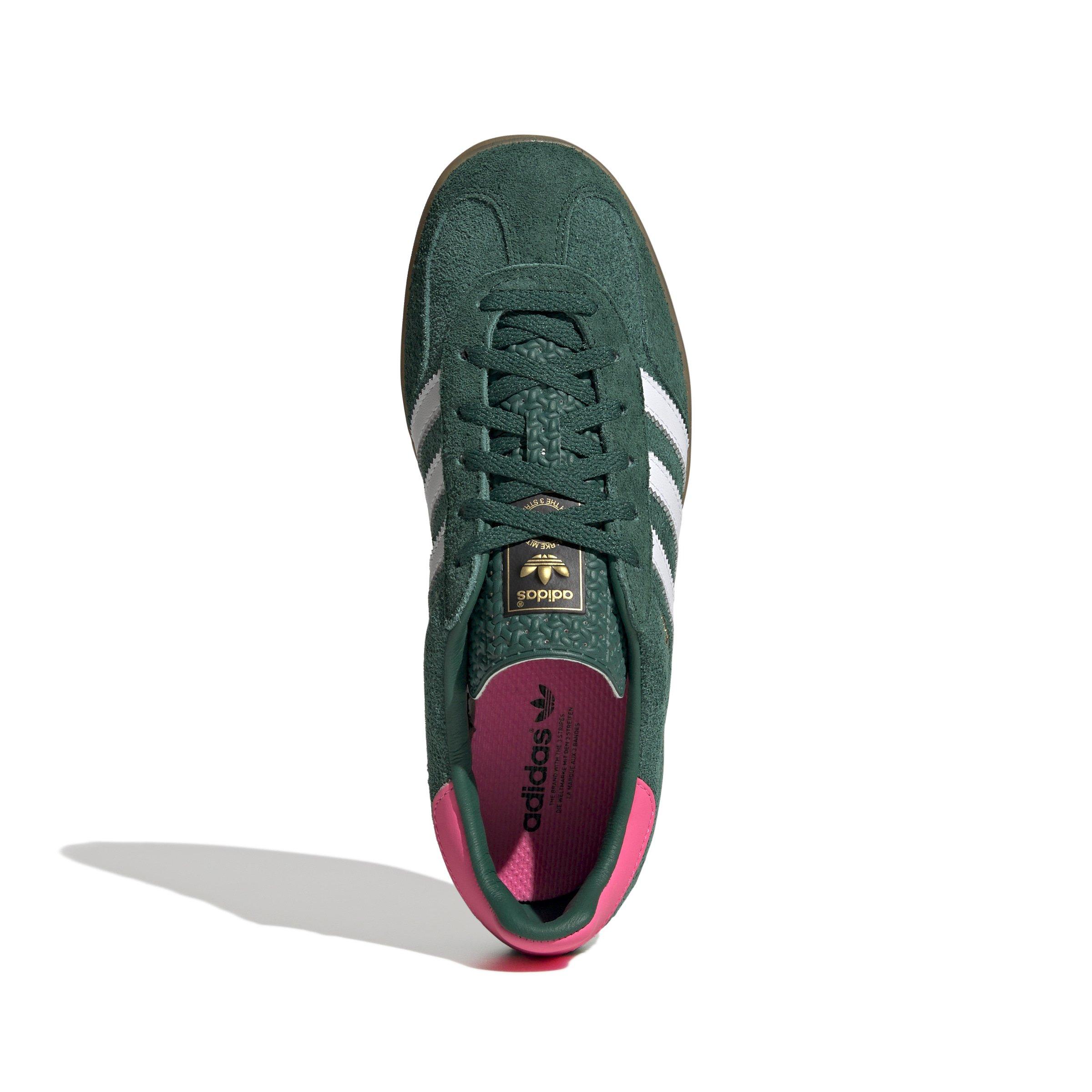 adidas Originals Gazelle "Collegiate Green/Ftwr White/Lucid Pink" Women's Shoe - GREEN/WHITE/PINK Thumbnail View 5