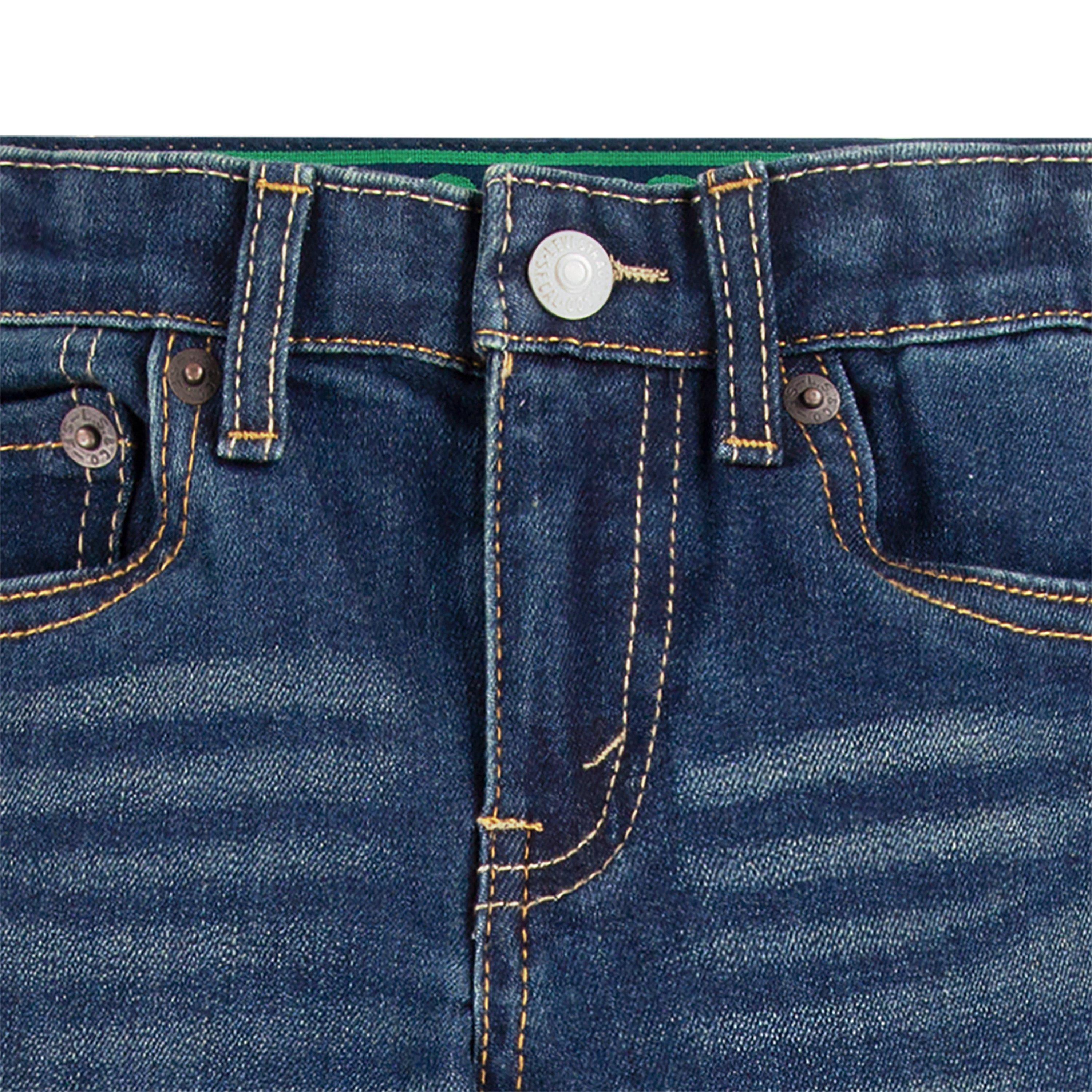 Levi's 511 Eco-Soft Performance Slim Fit Med Wash Toddler Boys' Resilient Denim Jeans - Blue - RESILIENT BLUE Thumbnail View 4
