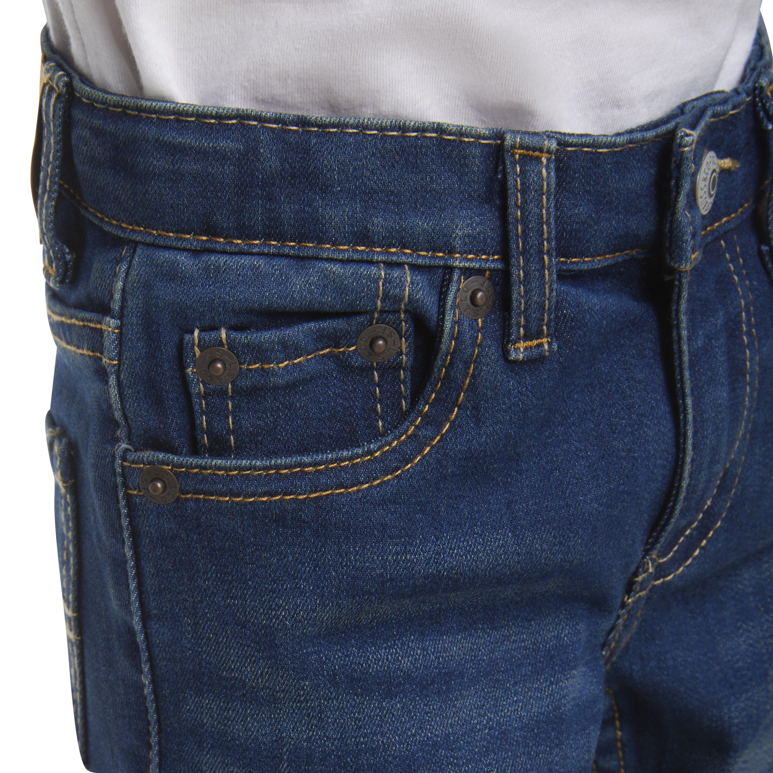Levi's 511 Eco-Soft Performance Slim Fit Med Wash Toddler Boys' Resilient Blue Denim Jeans - RESILIENT BLUE Thumbnail View 6