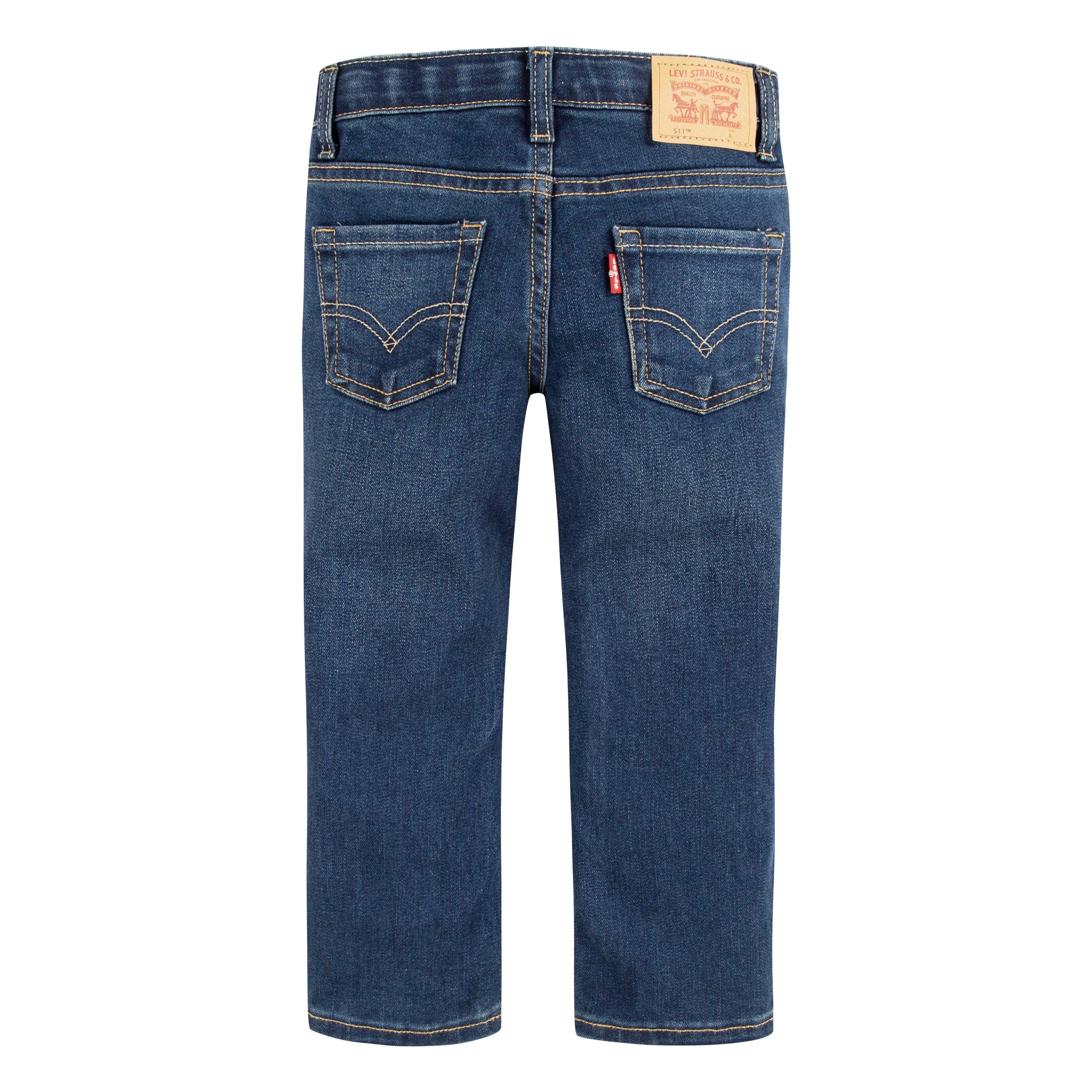 Levi's 511 Eco-Soft Performance Slim Fit Med Wash Toddler Boys' Resilient Blue Denim Jeans - RESILIENT BLUE Thumbnail View 9