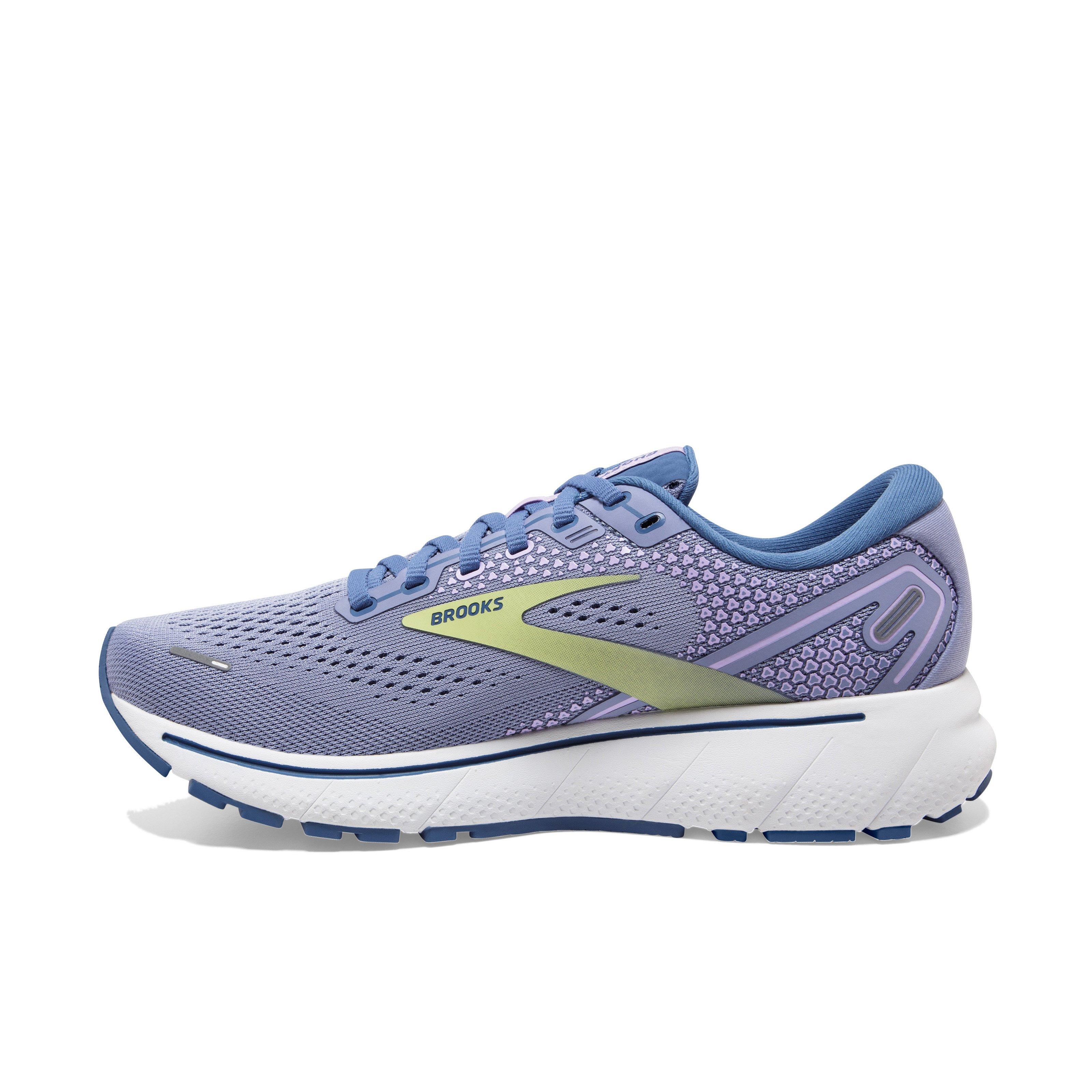 Brooks Ghost 14 "Light Purple/Navy/Lime" Women's Running Shoe - LT PURPLE/NAVY/LIME Thumbnail View 2