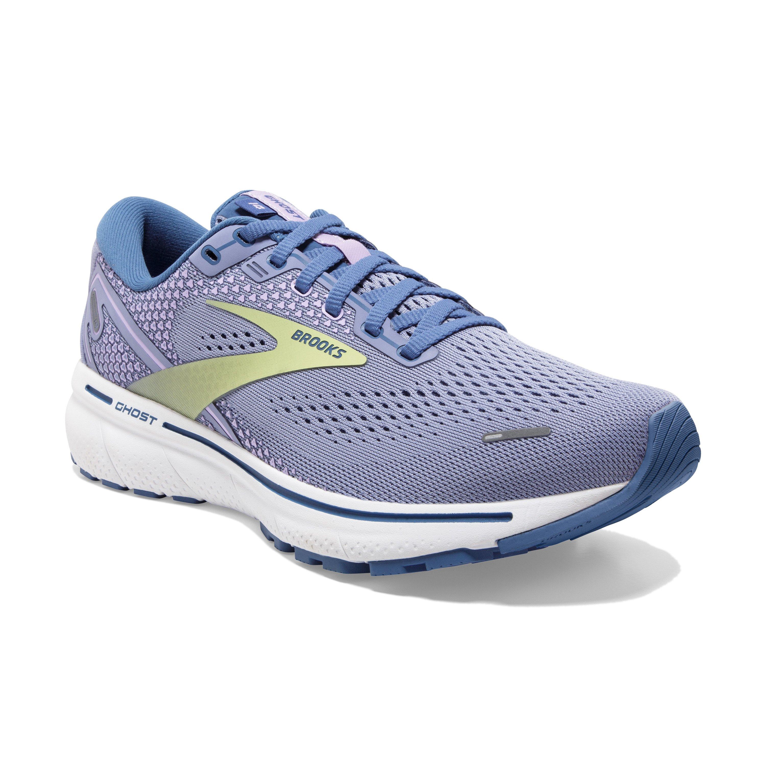 Brooks Ghost 14 "Light Purple/Navy/Lime" Women's Running Shoe - LT PURPLE/NAVY/LIME Thumbnail View 3
