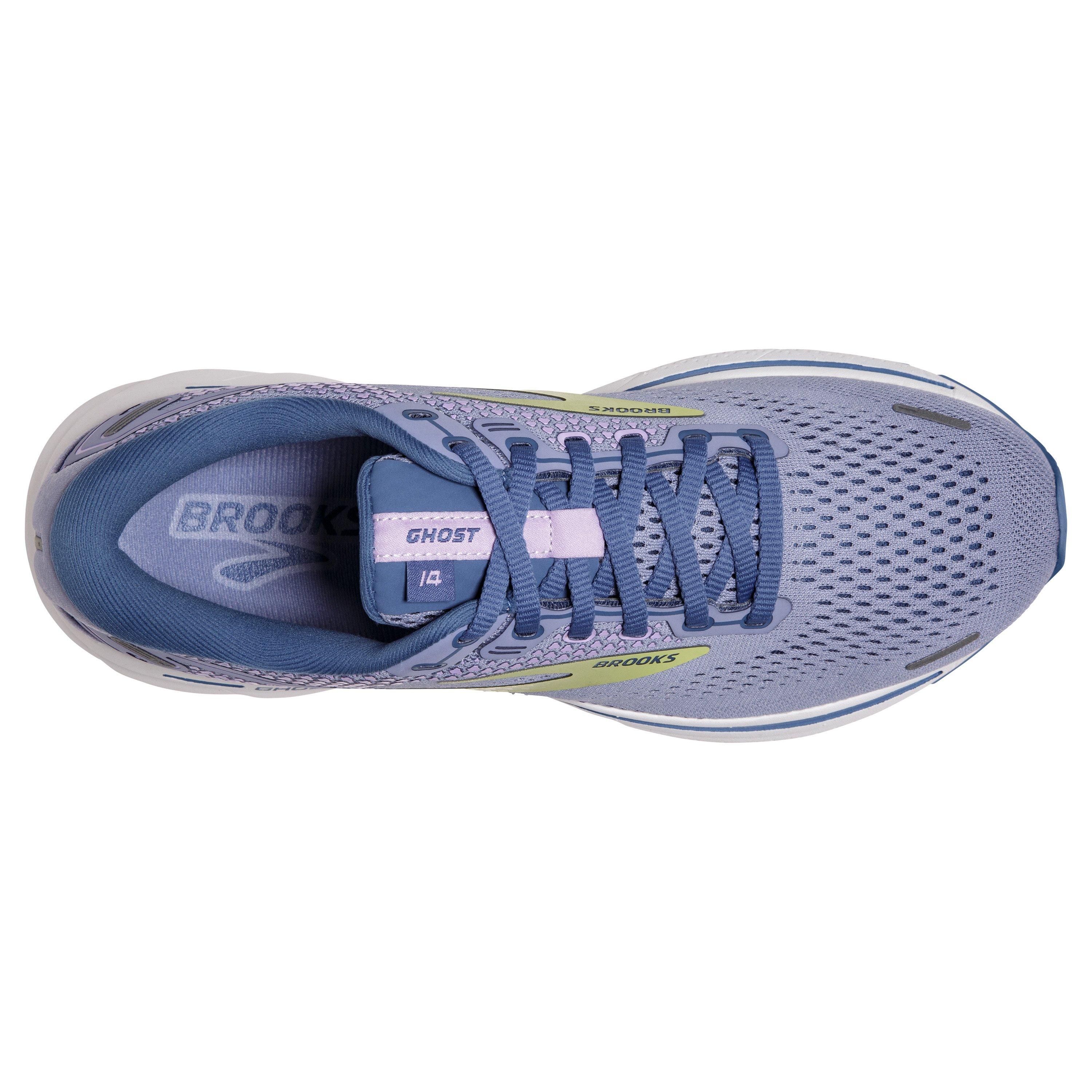 Brooks Ghost 14 "Light Purple/Navy/Lime" Women's Running Shoe - LT PURPLE/NAVY/LIME Thumbnail View 5