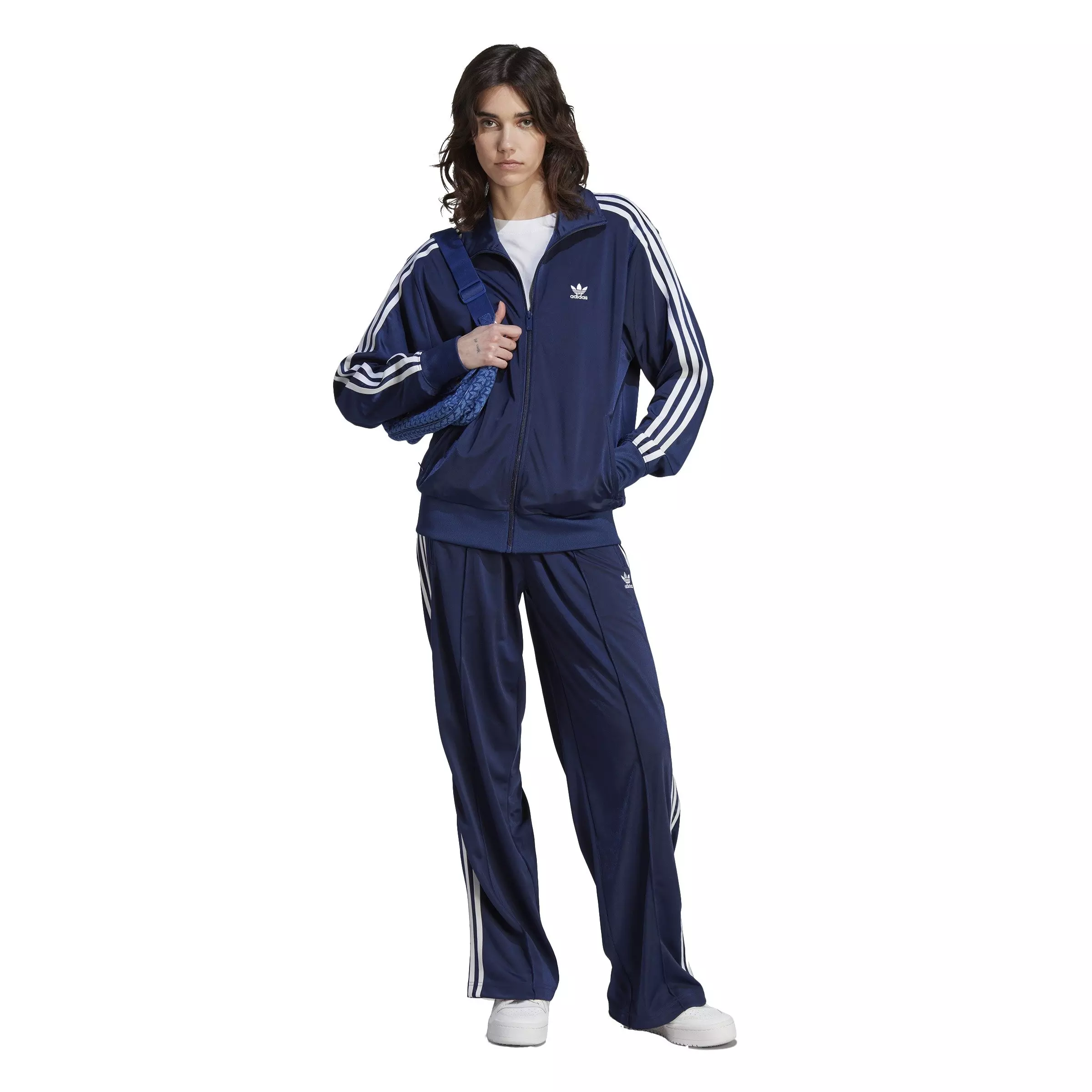 adidas Originals Women's Firebird Loose Tracksuit Bottoms -Navy - NAVY