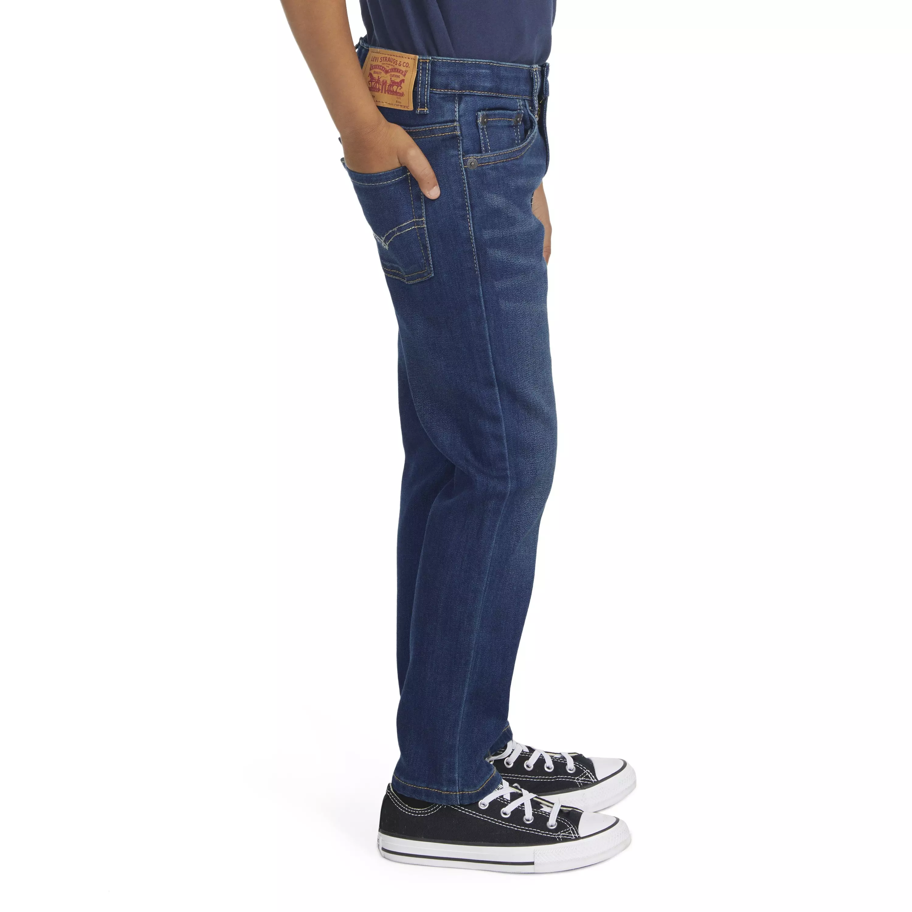 Levi's 511 Eco-Soft Performance Slim Fit Med Wash Little Boys' Resilient Blue Denim Jeans - RESILIENT BLUE