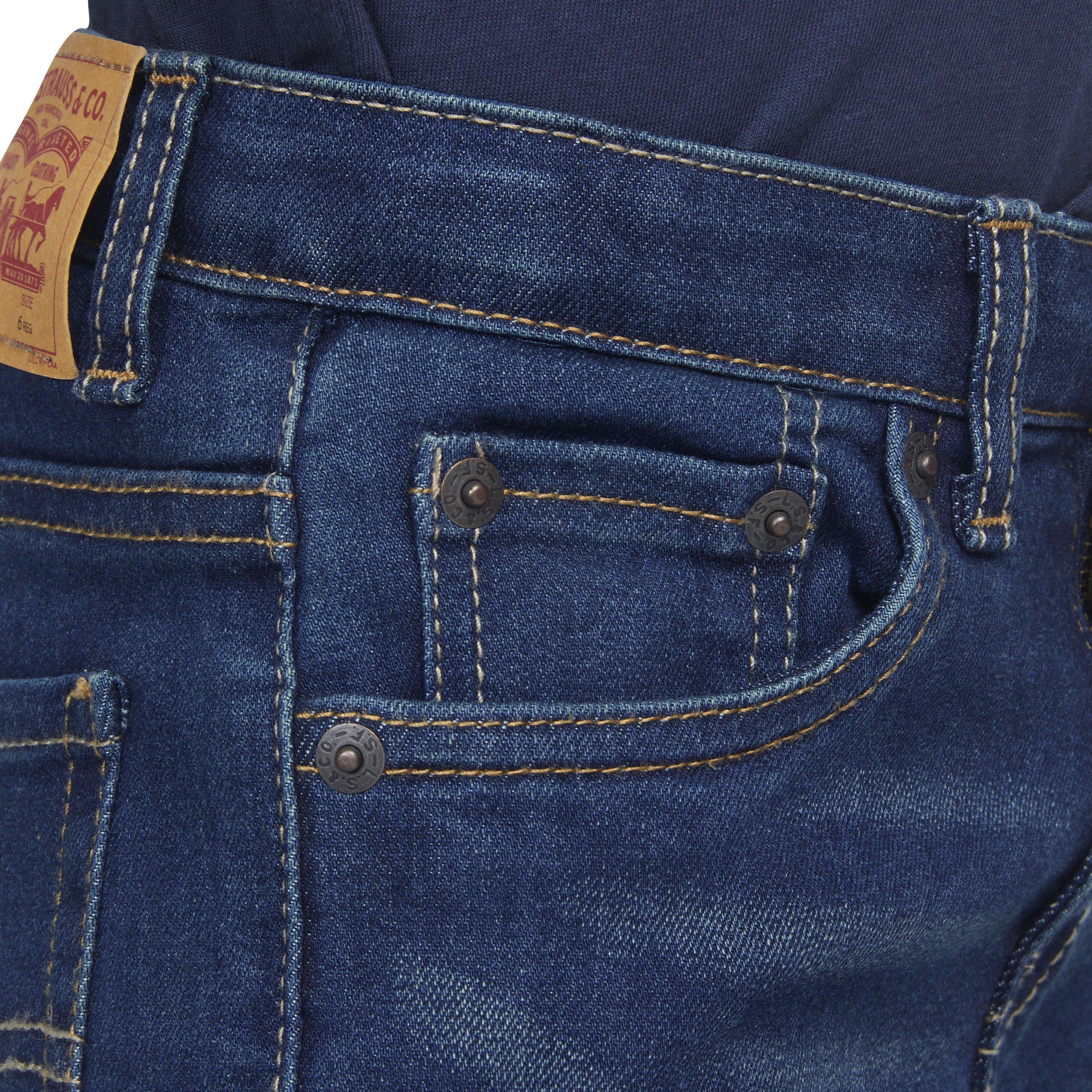Levi's 511 Eco-Soft Performance Slim Fit Med Wash Little Boys' Resilient Blue Denim Jeans - RESILIENT BLUE Thumbnail View 5