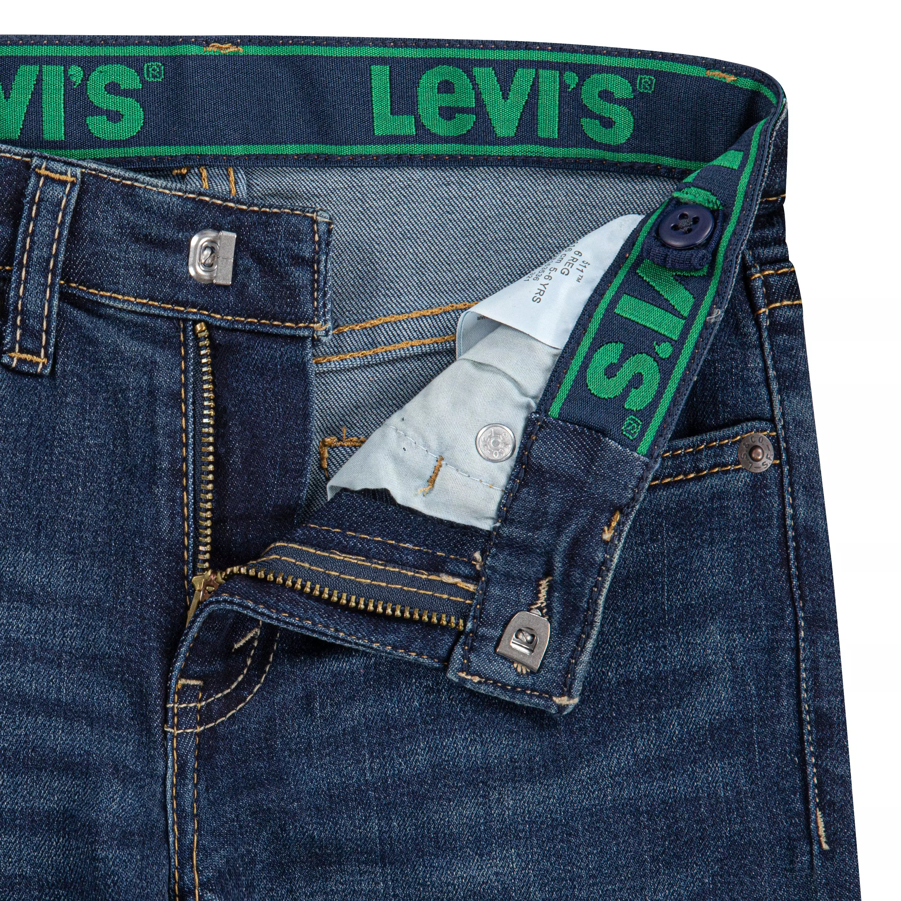 Levi's 511 Eco-Soft Performance Slim Fit Med Wash Little Boys' Resilient Denim Jeans - Blue - RESILIENT BLUE