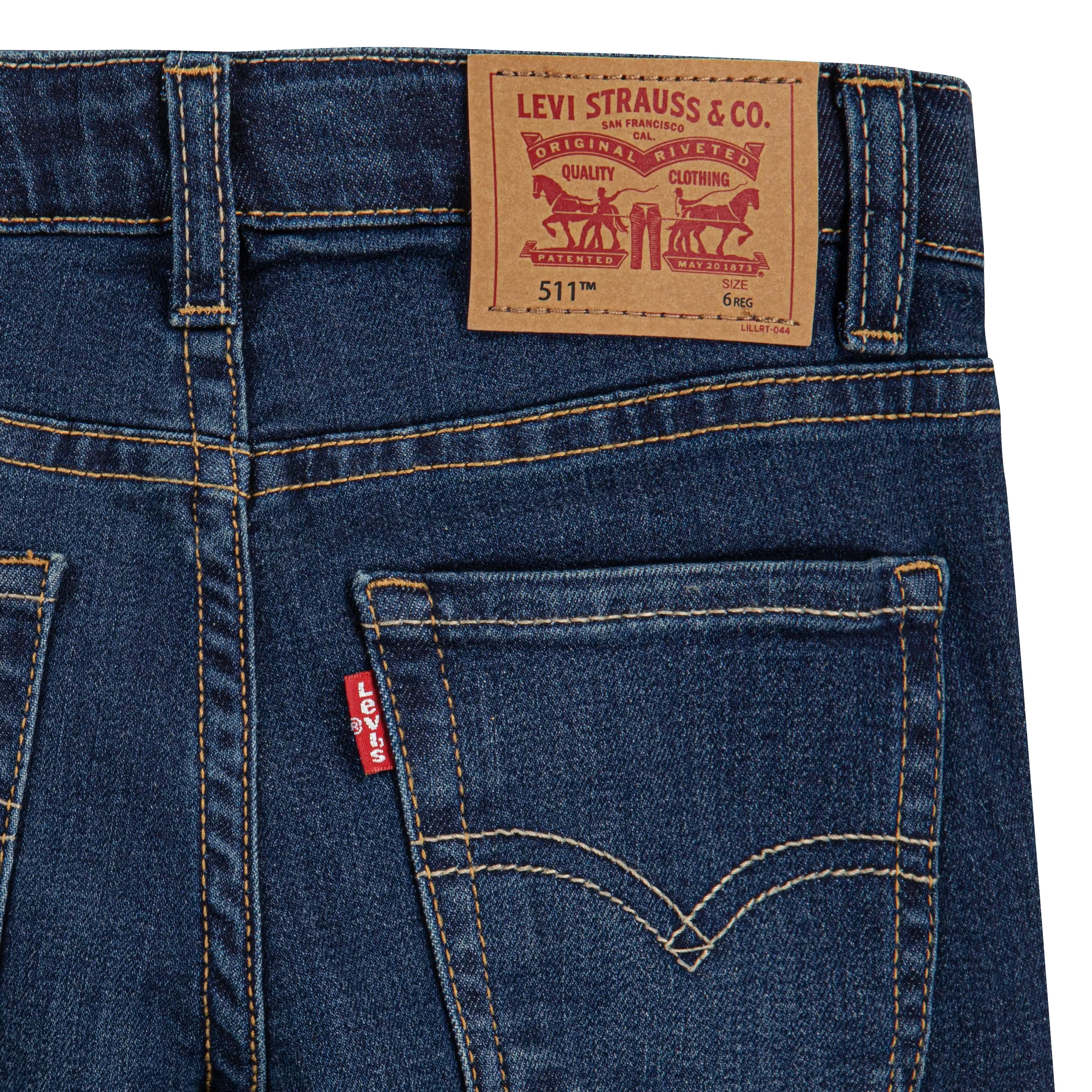 Levi's 511 Eco-Soft Performance Slim Fit Med Wash Little Boys' Resilient Denim Jeans - Blue - RESILIENT BLUE