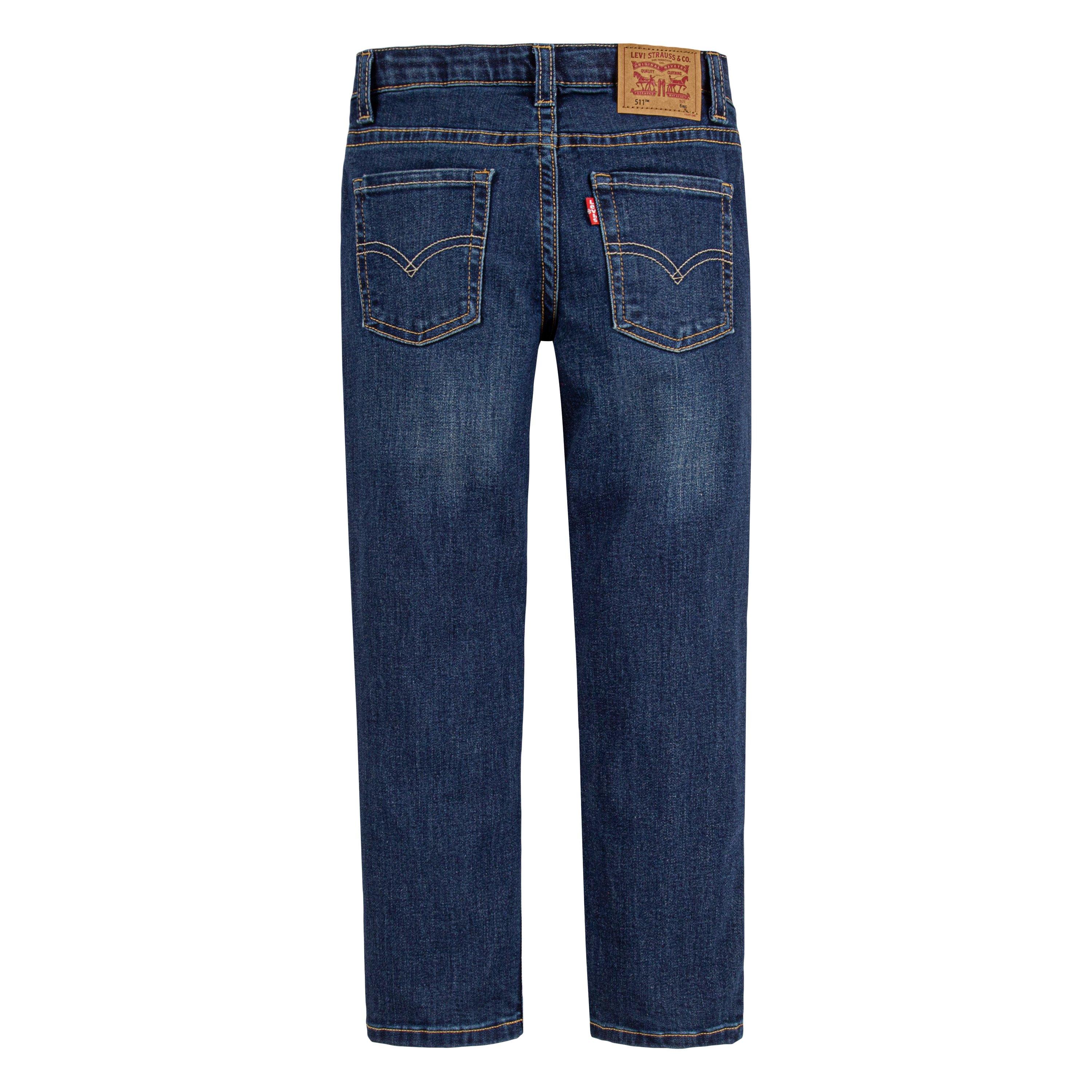 Levi's 511 Eco-Soft Performance Slim Fit Med Wash Little Boys' Resilient Blue Denim Jeans - RESILIENT BLUE Thumbnail View 9