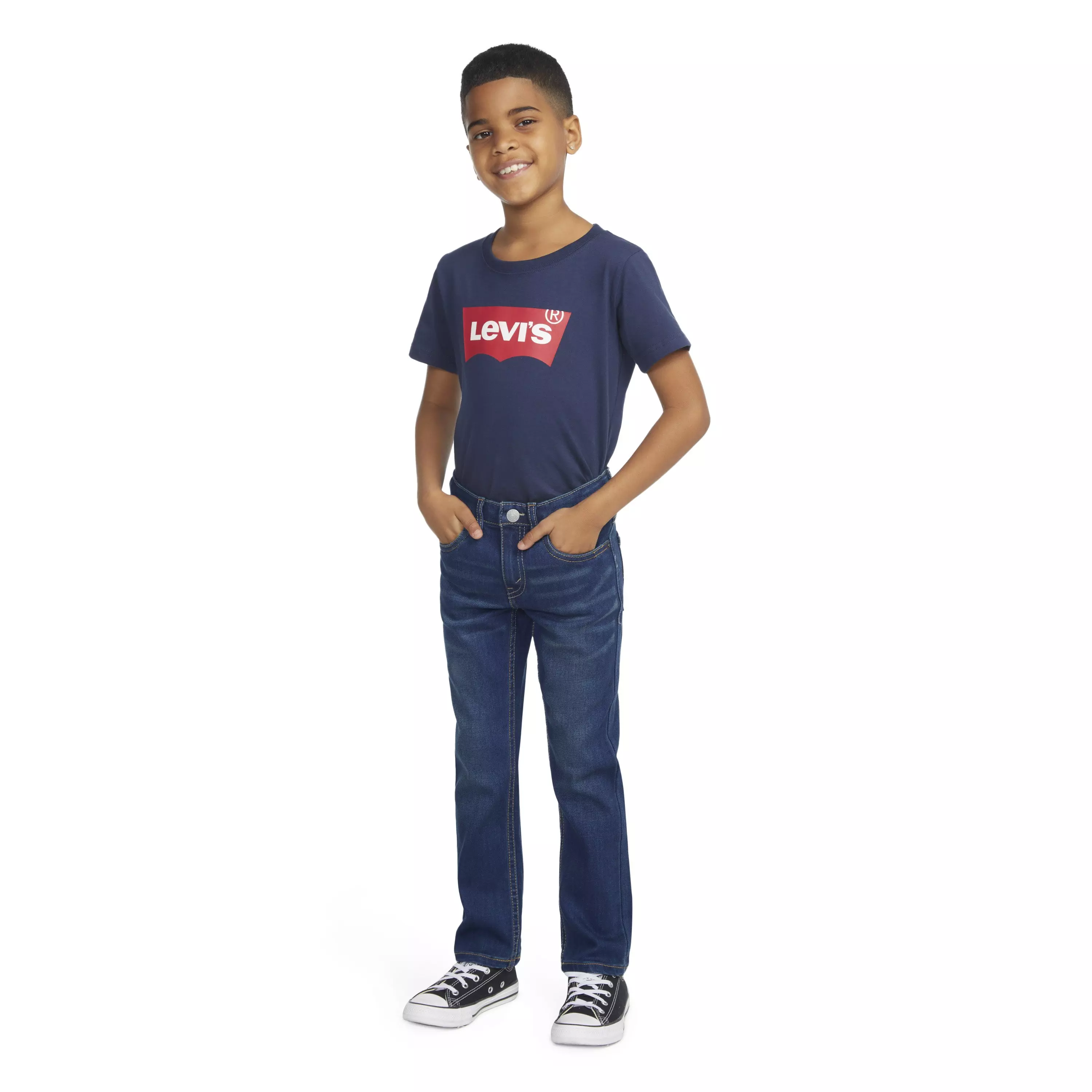 Levi's 511 Eco-Soft Performance Slim Fit Med Wash Little Boys' Resilient Blue Denim Jeans - RESILIENT BLUE