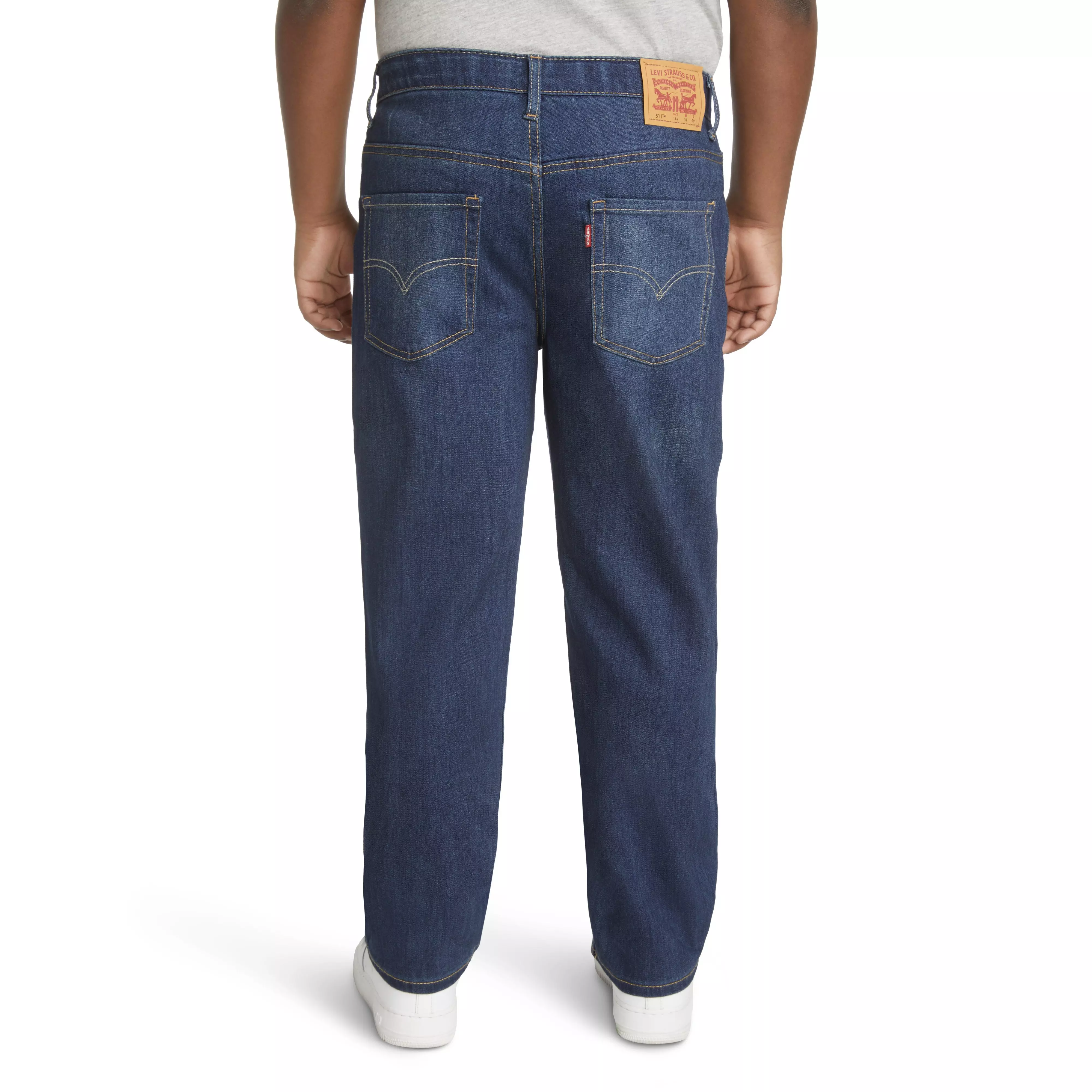 Levi's 511 Eco-Soft Performance Slim Fit Med Wash Big Boys' Resilient Blue Denim Jeans - RESILIENT BLUE