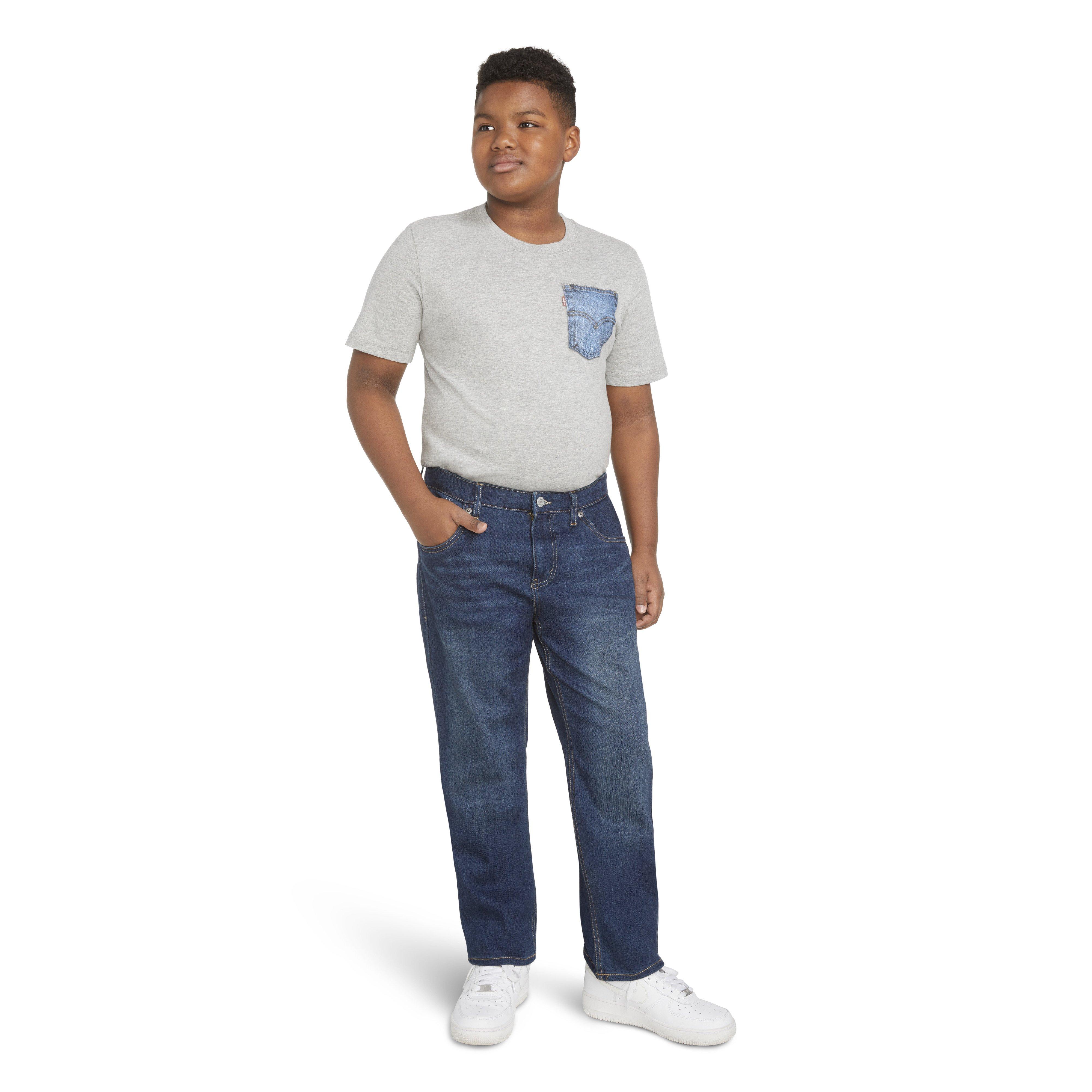 Levi's 511 Eco-Soft Performance Slim Fit Med Wash Big Boys' Resilient Blue Denim Jeans - RESILIENT BLUE Thumbnail View 12