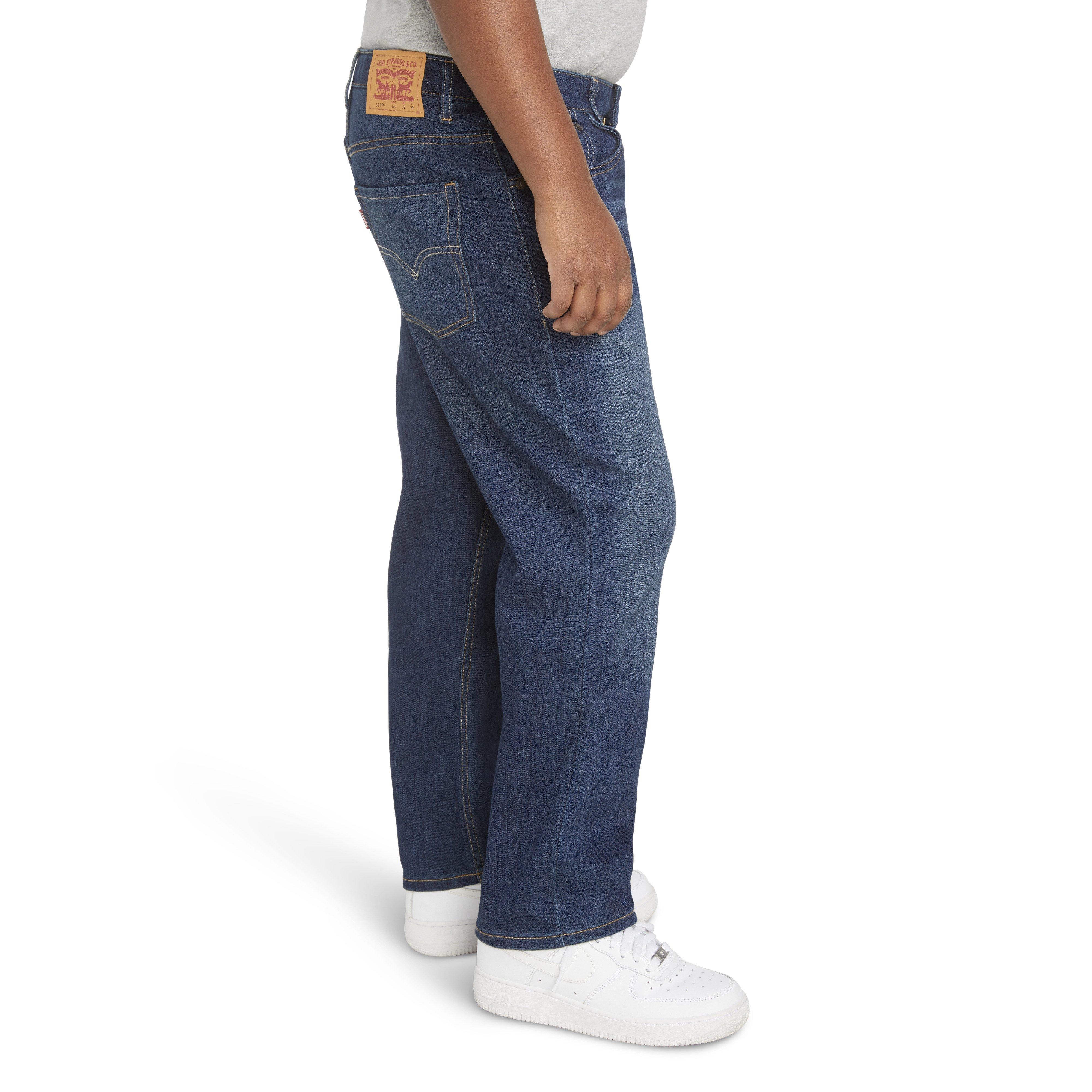 Levi's 511 Eco-Soft Performance Slim Fit Med Wash Big Boys' Resilient Blue Denim Jeans - RESILIENT BLUE Thumbnail View 3