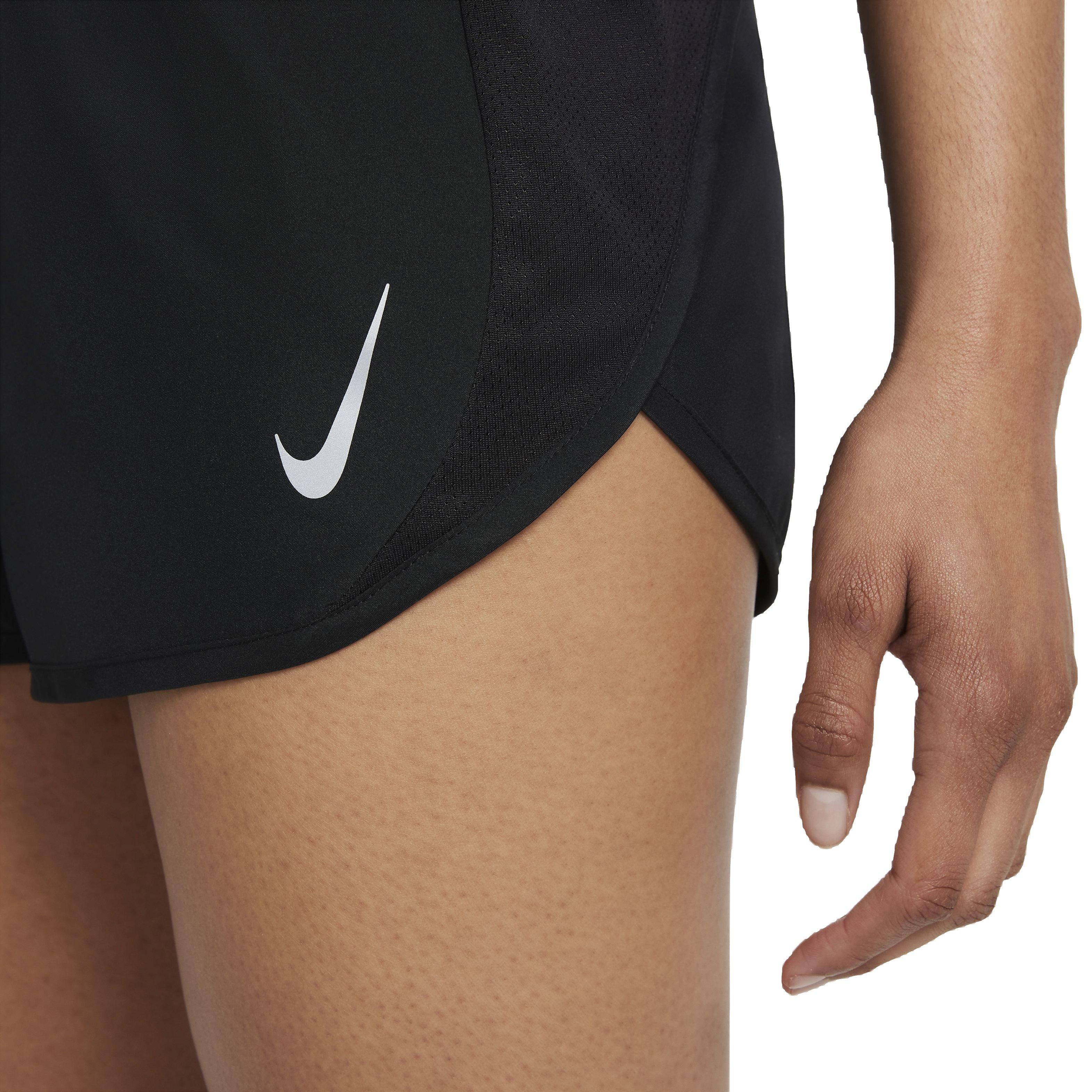 Nike Women's Fast Dri-FIT Brief-Lined Tempo Running Shorts - BLACK Thumbnail View 5