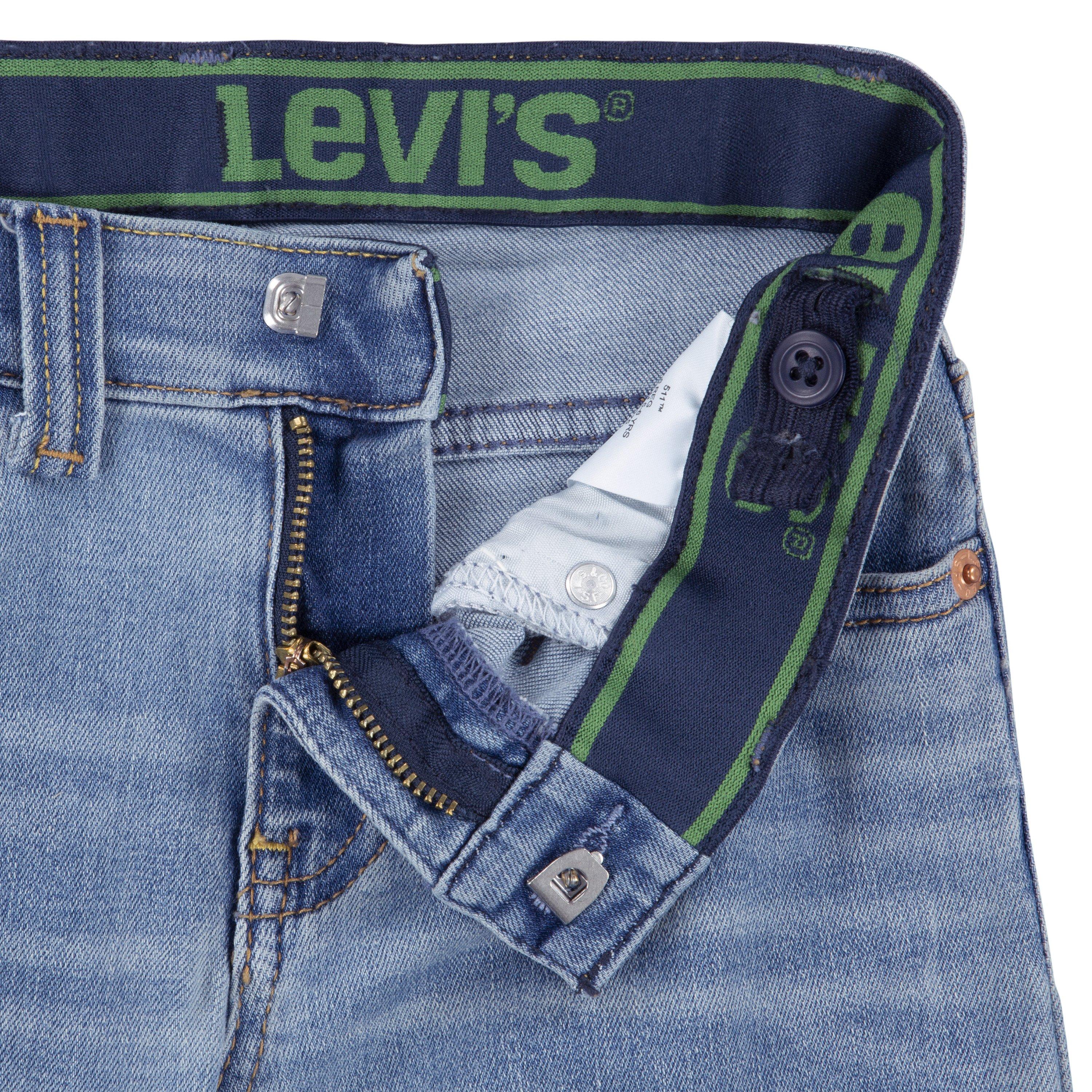Levi's Little Boys' 511 Eco-Soft Performance Slim Fit Lt Wash Blue Denim Jeans - BLUE Thumbnail View 5