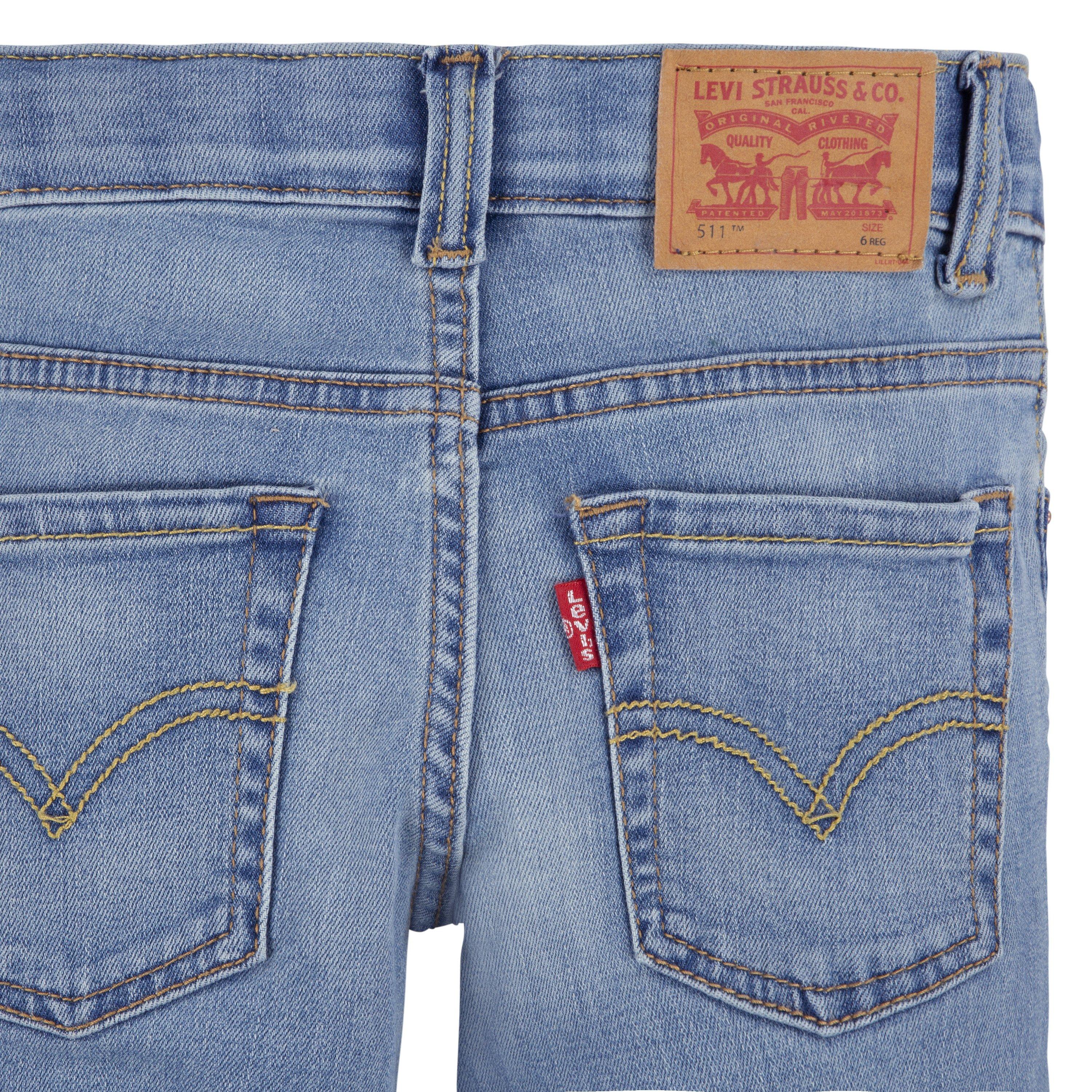 Levi's 511 Eco-Soft Performance Slim Fit Lt Wash Little Boys' Blue Denim Jeans - BLUE Thumbnail View 4