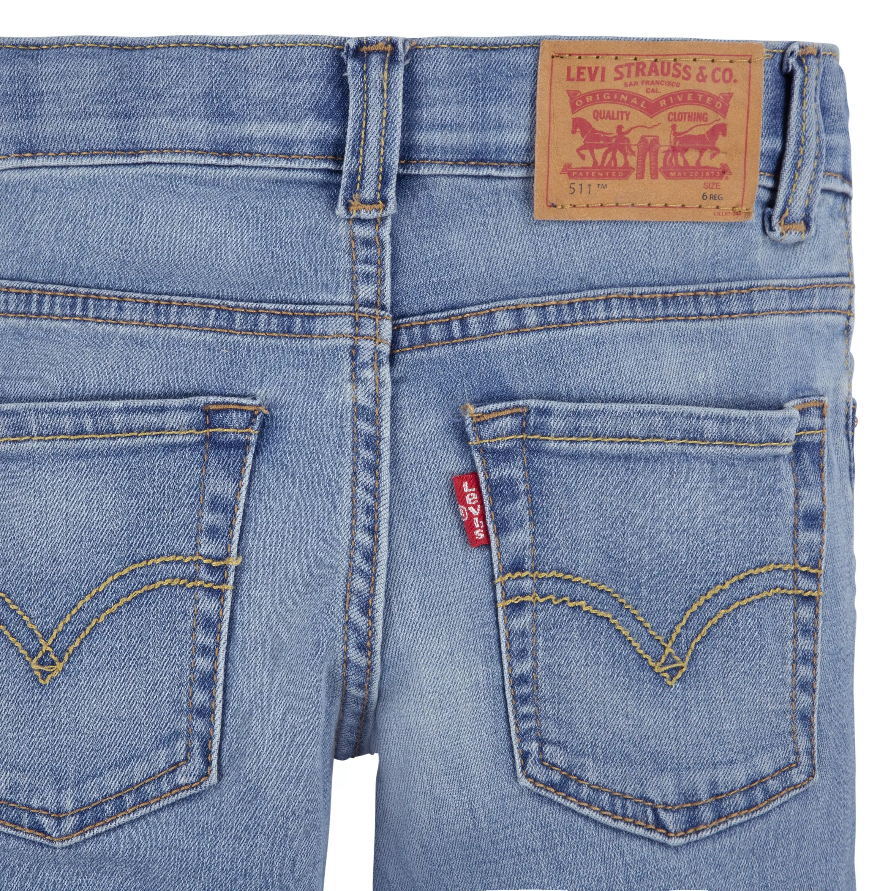 Levi's Little Boys' 511 Eco-Soft Performance Slim Fit Lt Wash Blue Denim Jeans - BLUE