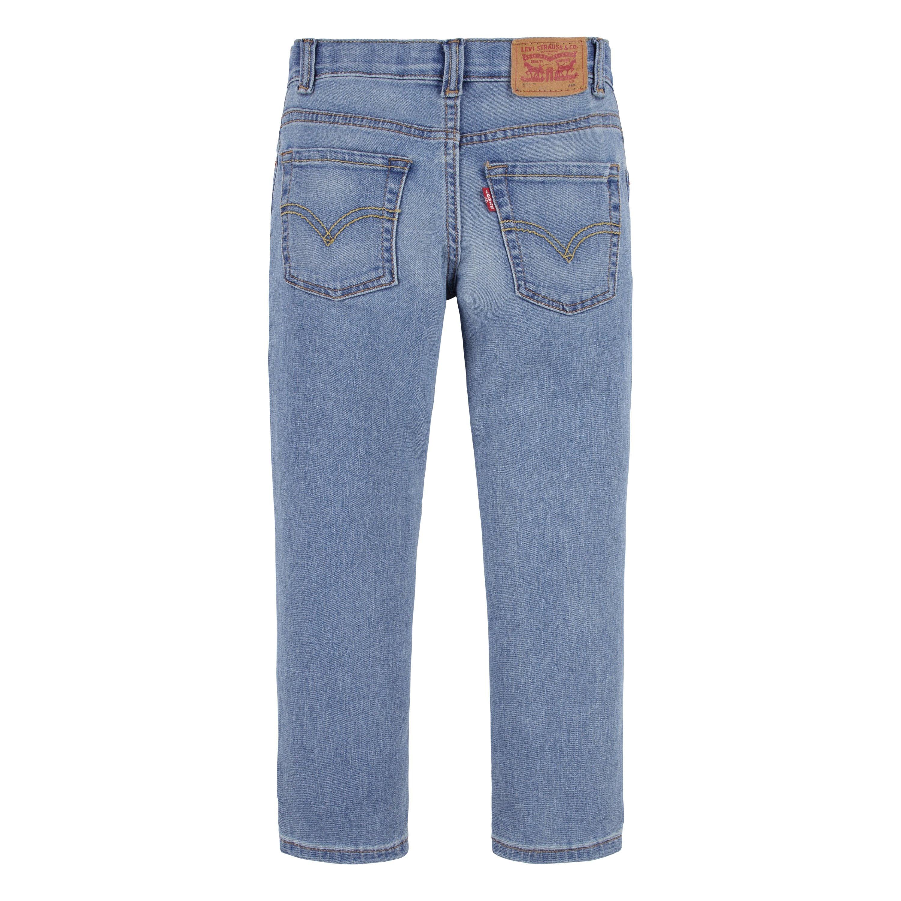 Levi's Little Boys' 511 Eco-Soft Performance Slim Fit Lt Wash Blue Denim Jeans - BLUE Thumbnail View 2