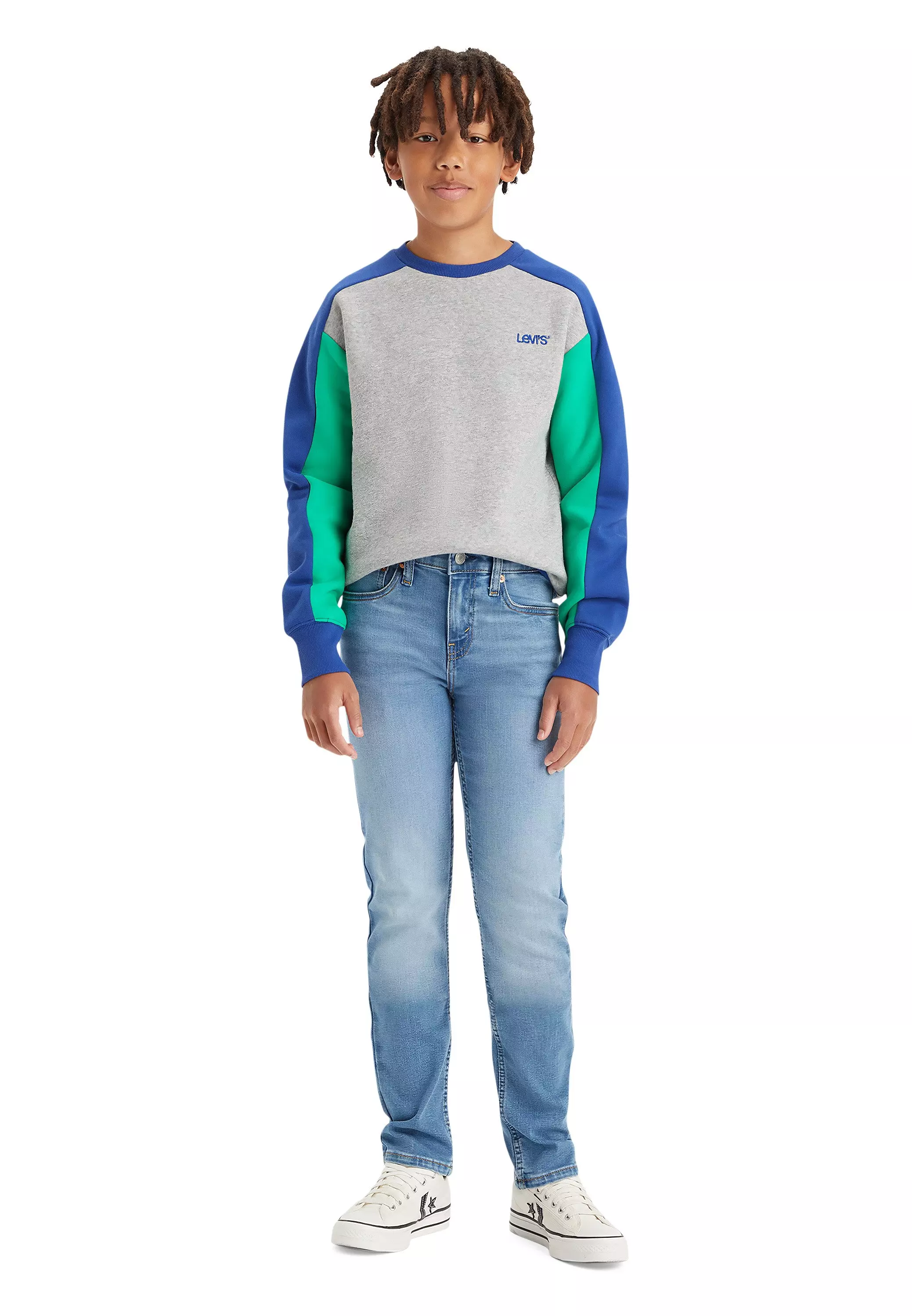 Levi's 511 Eco-Soft Performance Slim Fit Lt Wash Big Boys' Blue Denim Jeans - BLUE