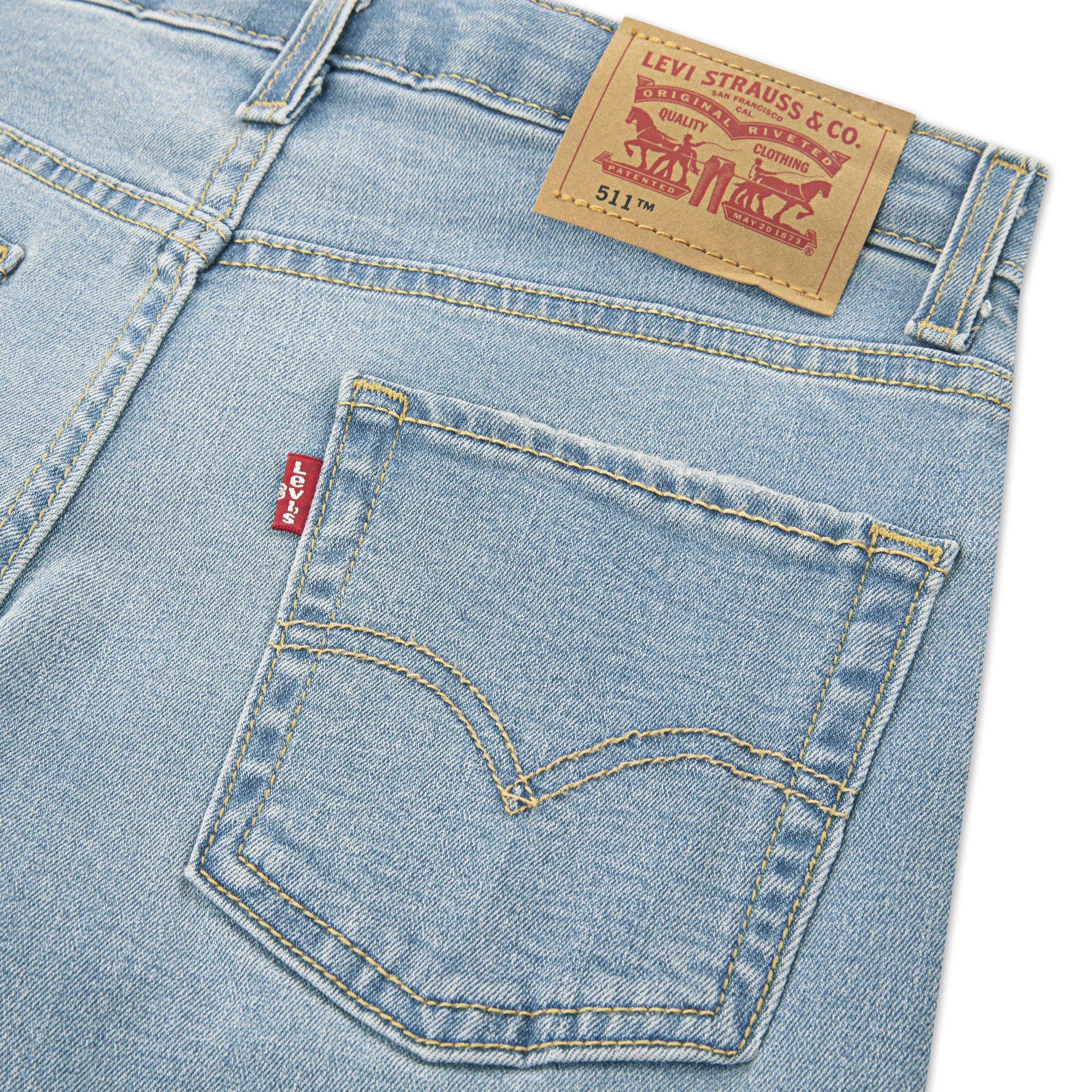 Levi's 511 Eco-Soft Performance Slim Fit Lt Wash Big Boys' Blue Denim Jeans - BLUE Thumbnail View 7
