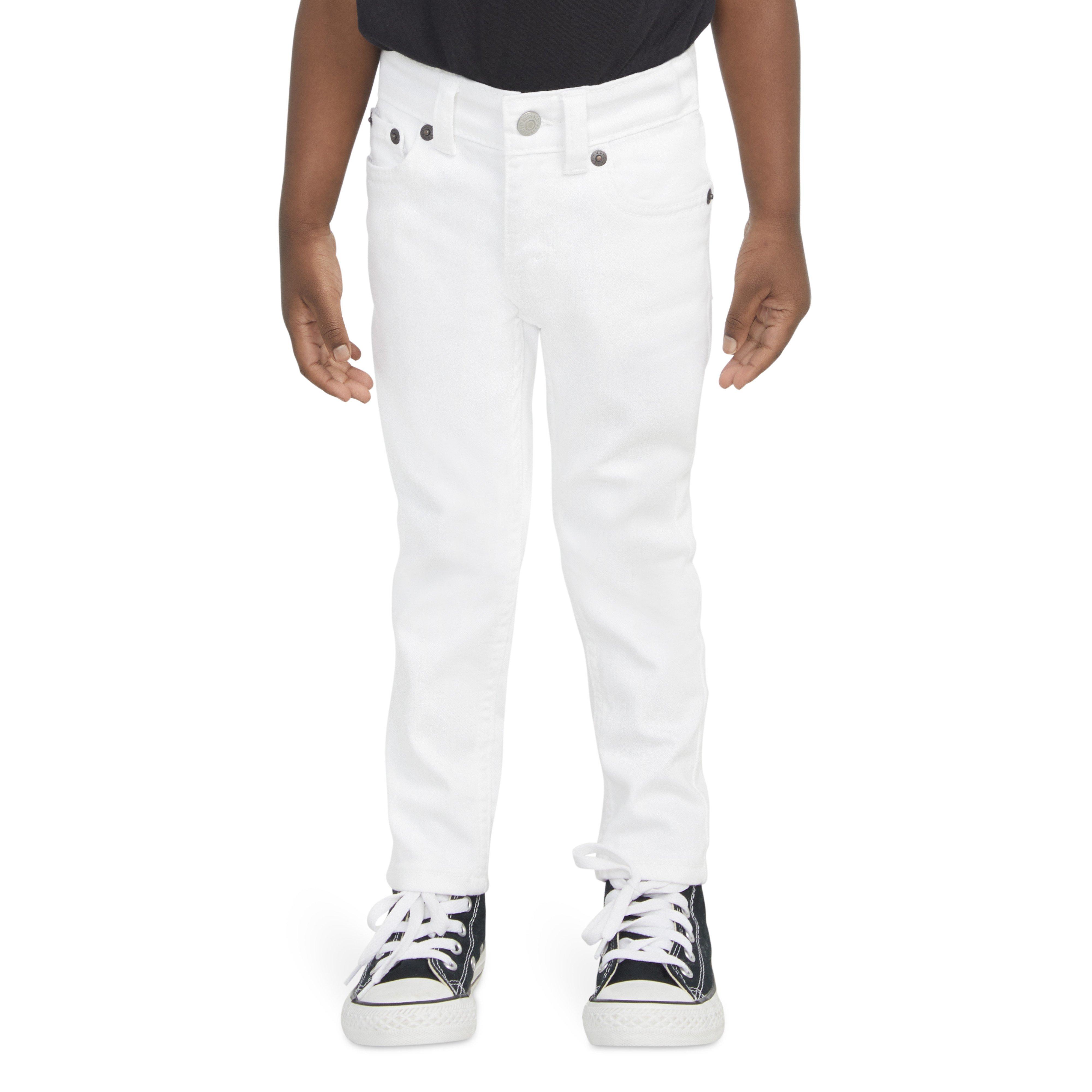 Levi's 510 Eco Performance Skinny Fit White Wash Toddler Boys' White Denim Jeans