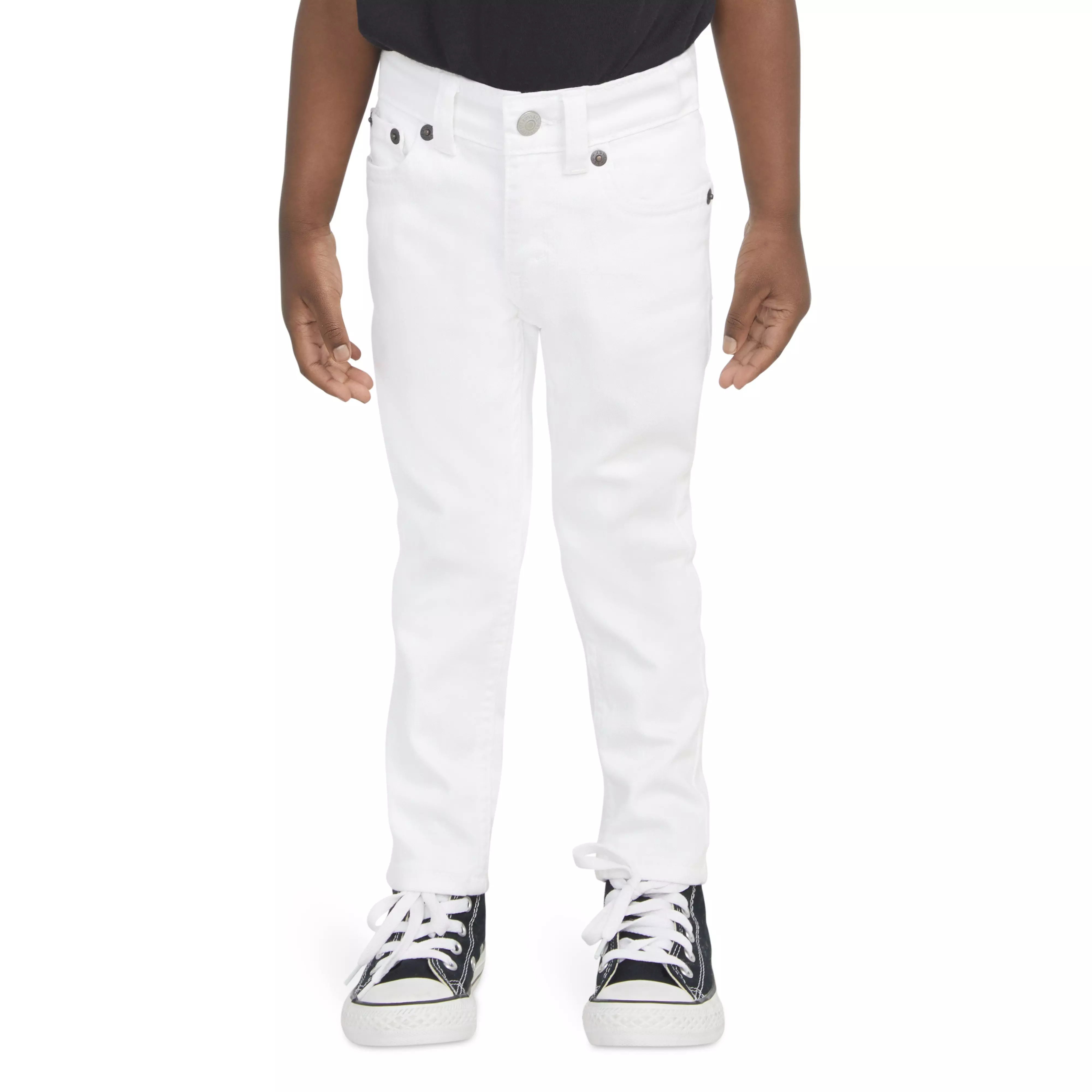 Levi's 510 Eco Performance Skinny Fit White Wash Toddler Boys' White Denim Jeans - WHITE