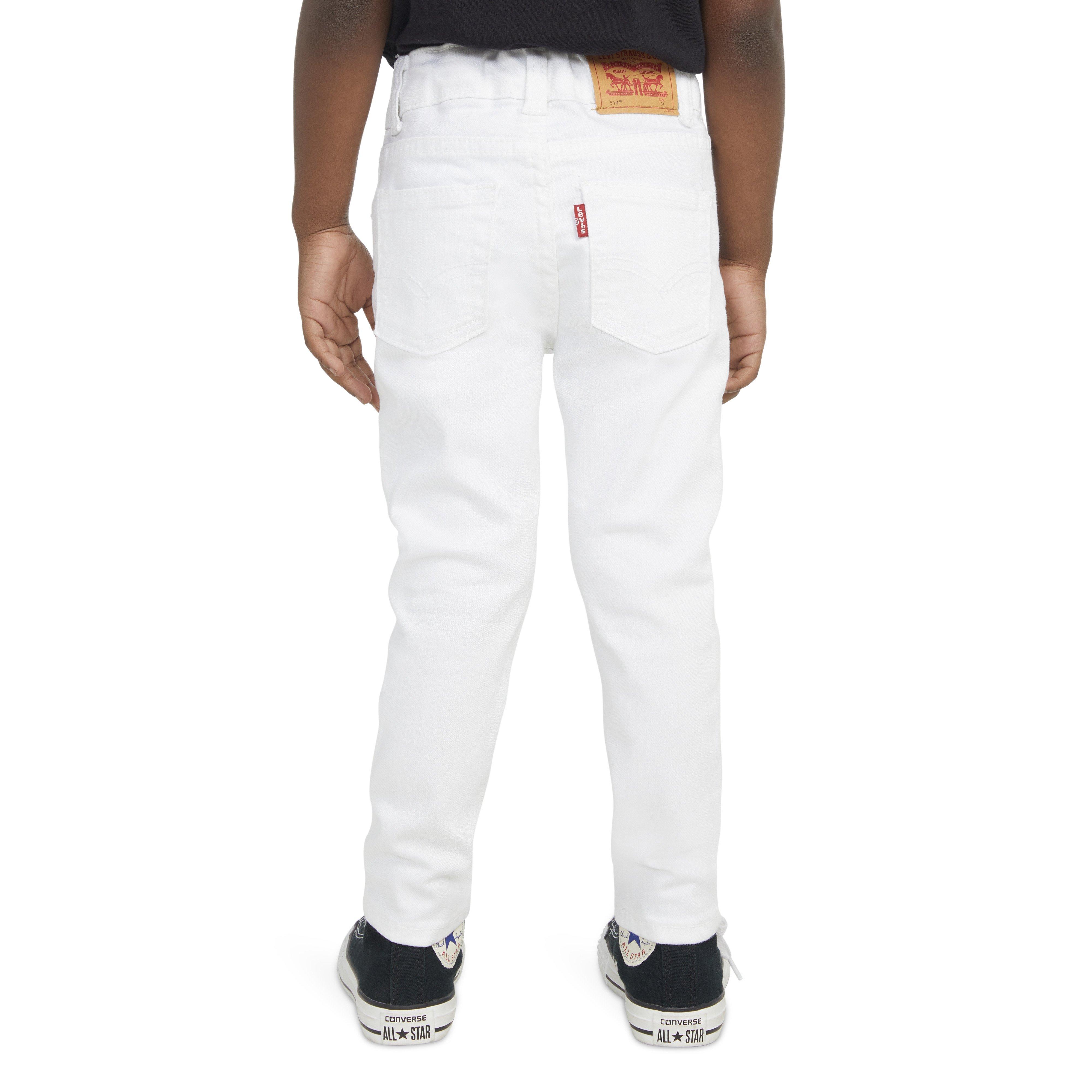 Levi's 510 Eco Performance Skinny Fit White Wash Toddler Boys' White Denim Jeans