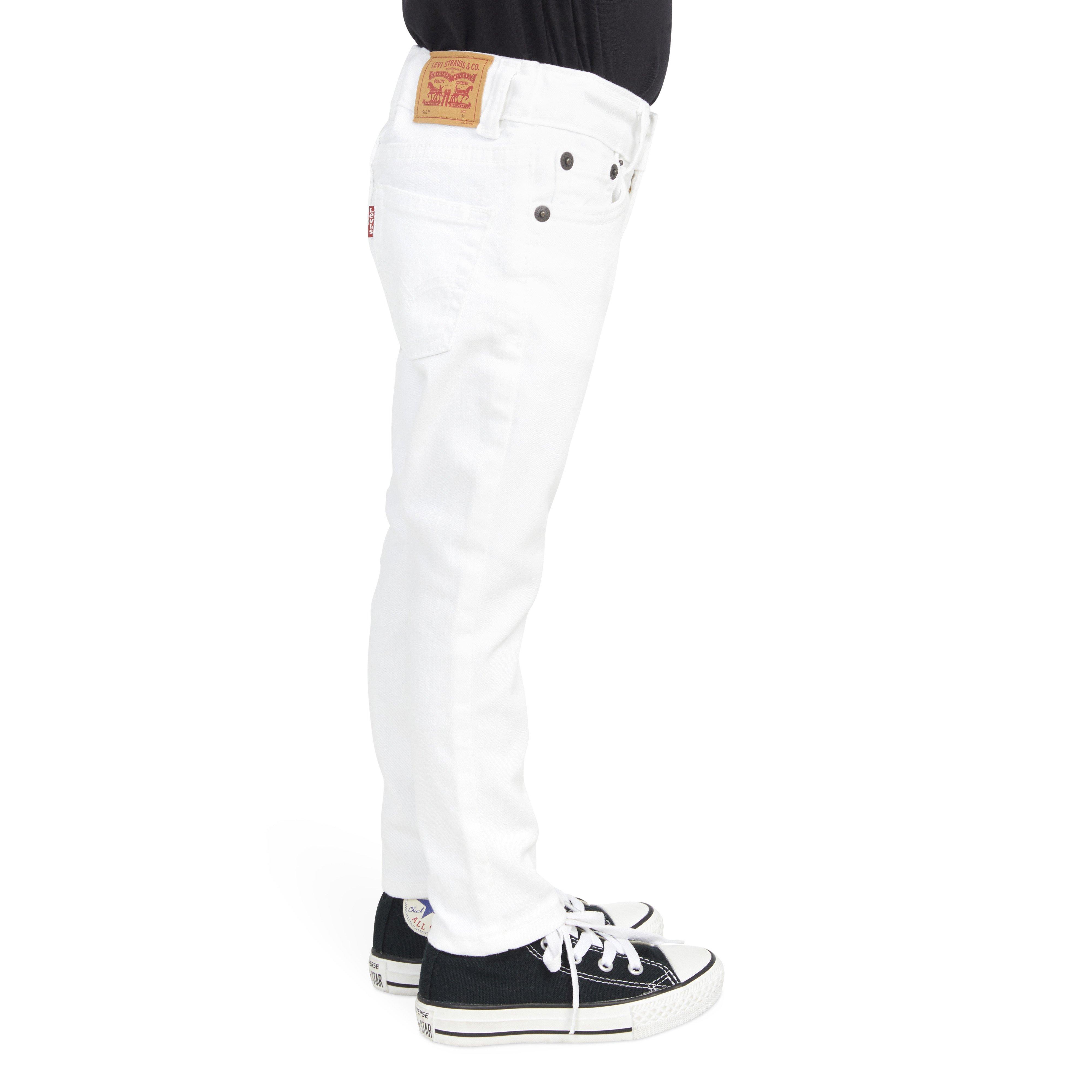 Levi's 510 Eco Performance Skinny Fit White Wash Toddler Boys' Denim Jeans - White - WHITE Thumbnail View 3