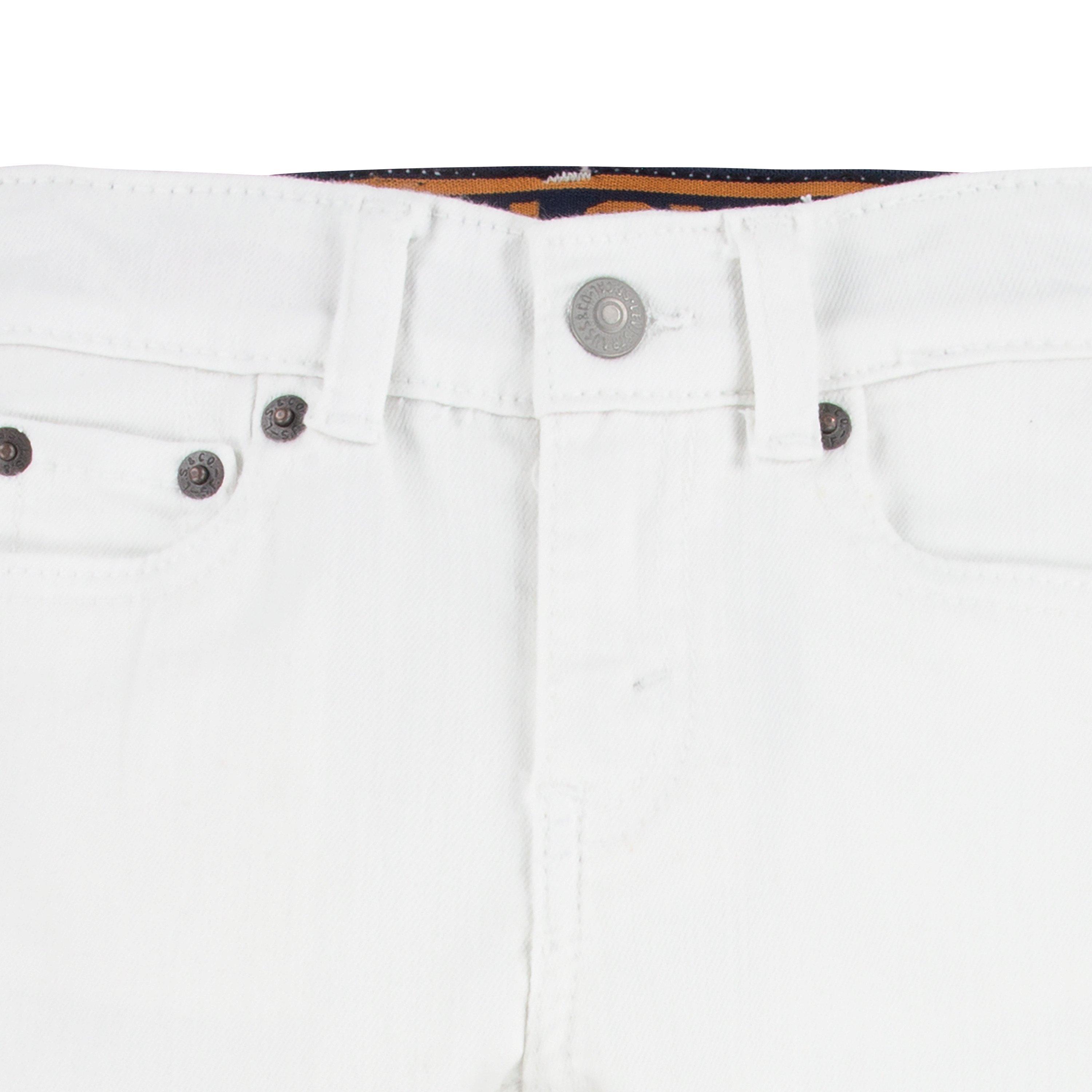 Levi's 510 Eco Performance Skinny Fit White Wash Toddler Boys' White Denim Jeans - WHITE Thumbnail View 4