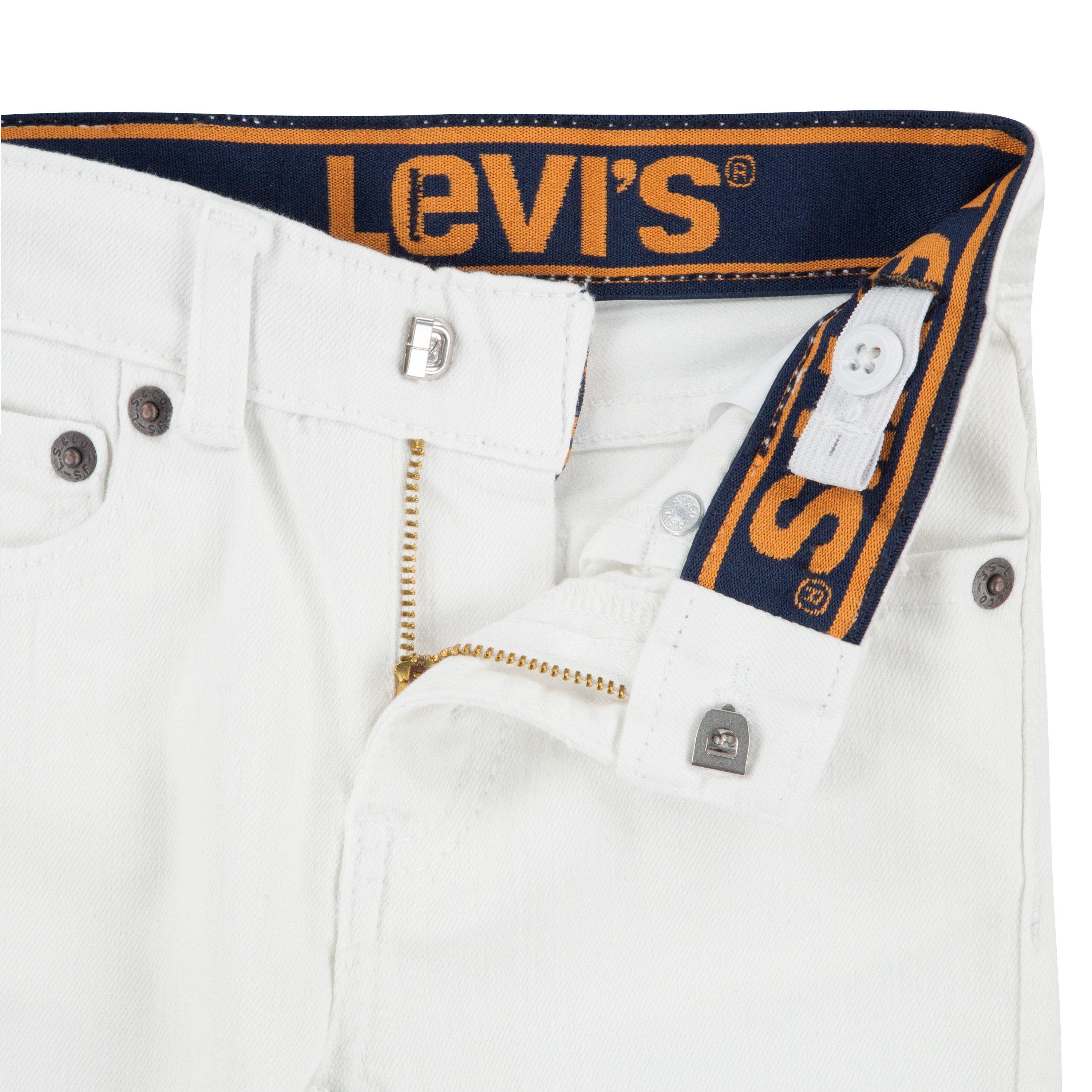 Levi's 510 Eco Performance Skinny Fit White Wash Toddler Boys' Denim Jeans - White - WHITE Thumbnail View 5