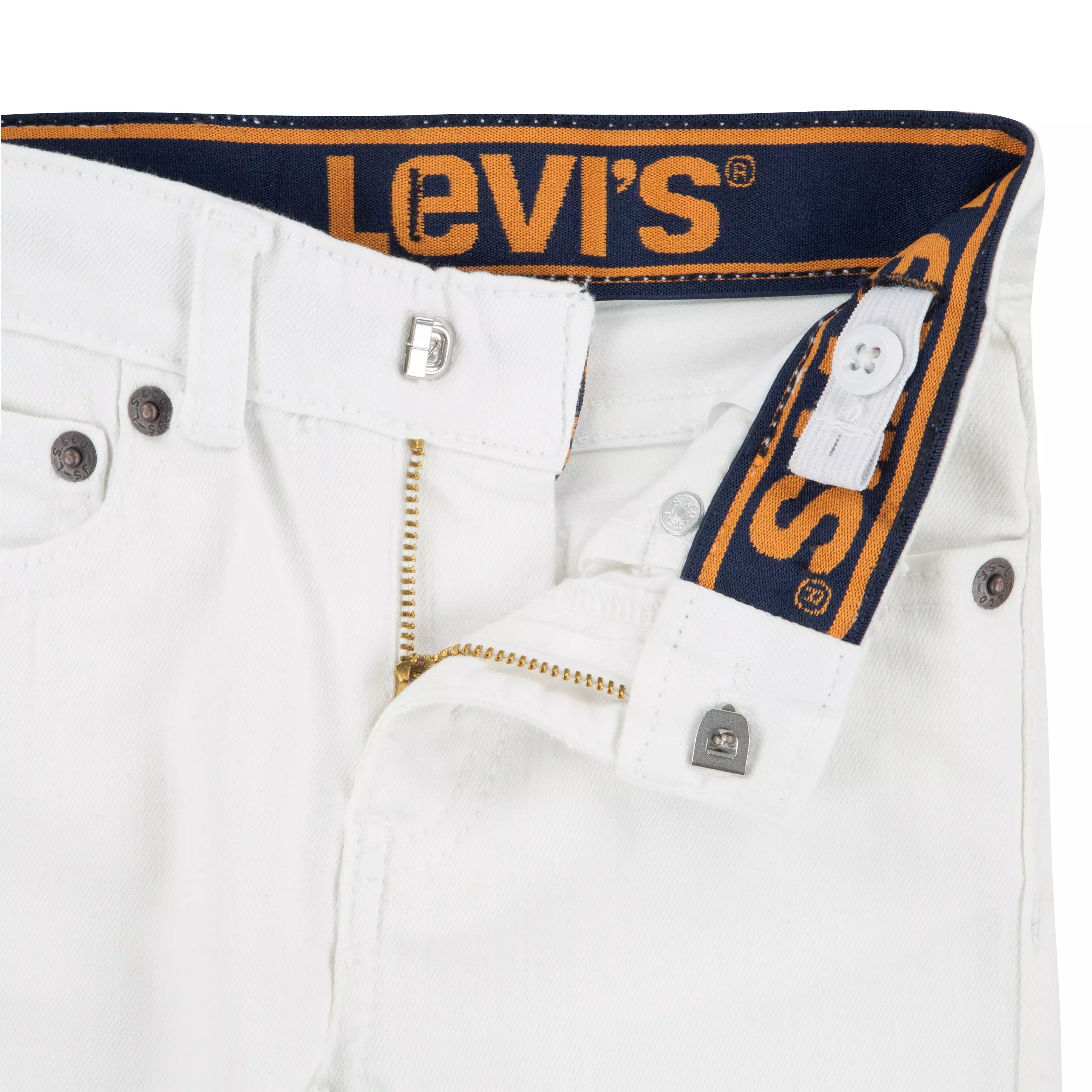 Levi's 510 Eco Performance Skinny Fit White Wash Toddler Boys' White Denim Jeans - WHITE