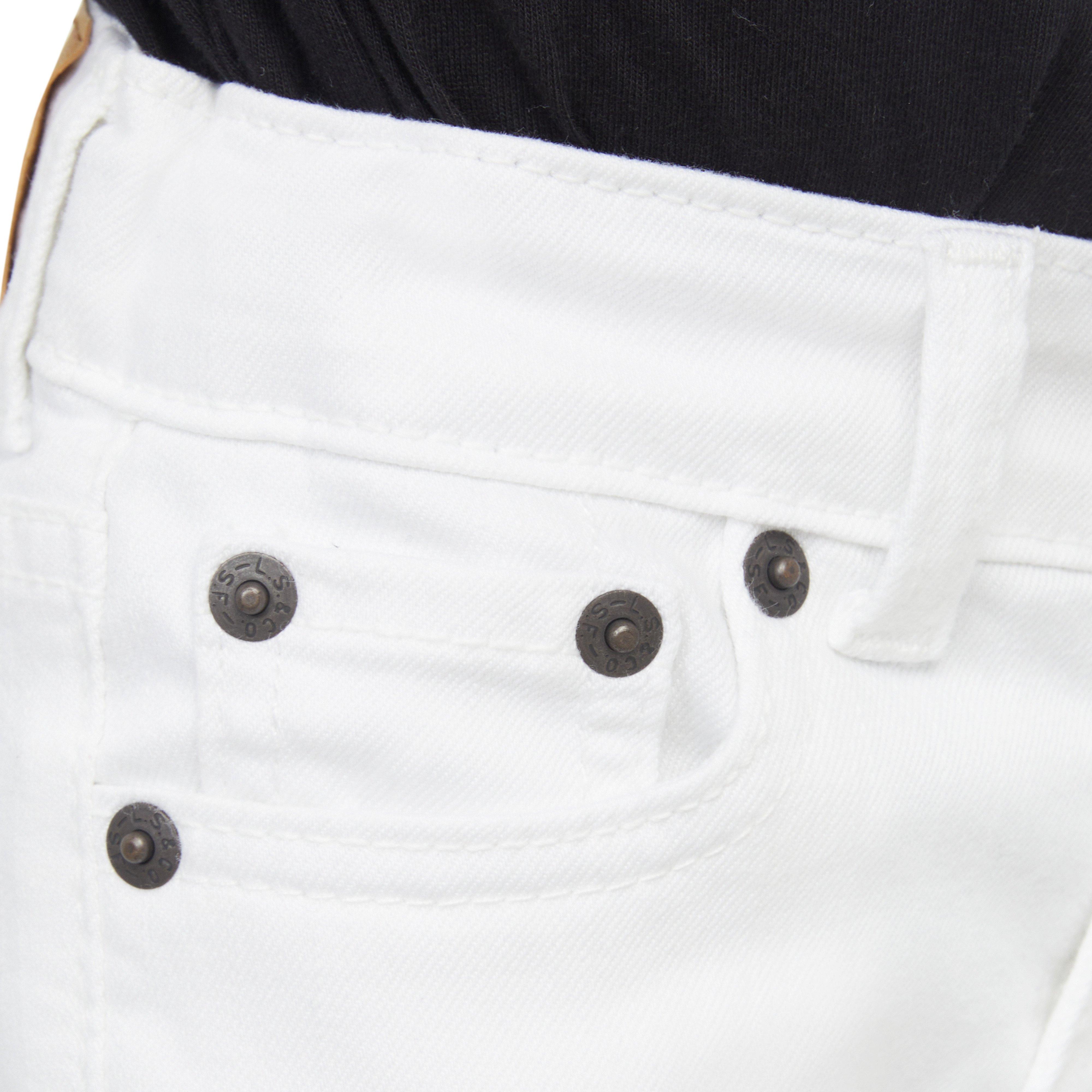Levi's 510 Eco Performance Skinny Fit White Wash Toddler Boys' White Denim Jeans - WHITE Thumbnail View 6