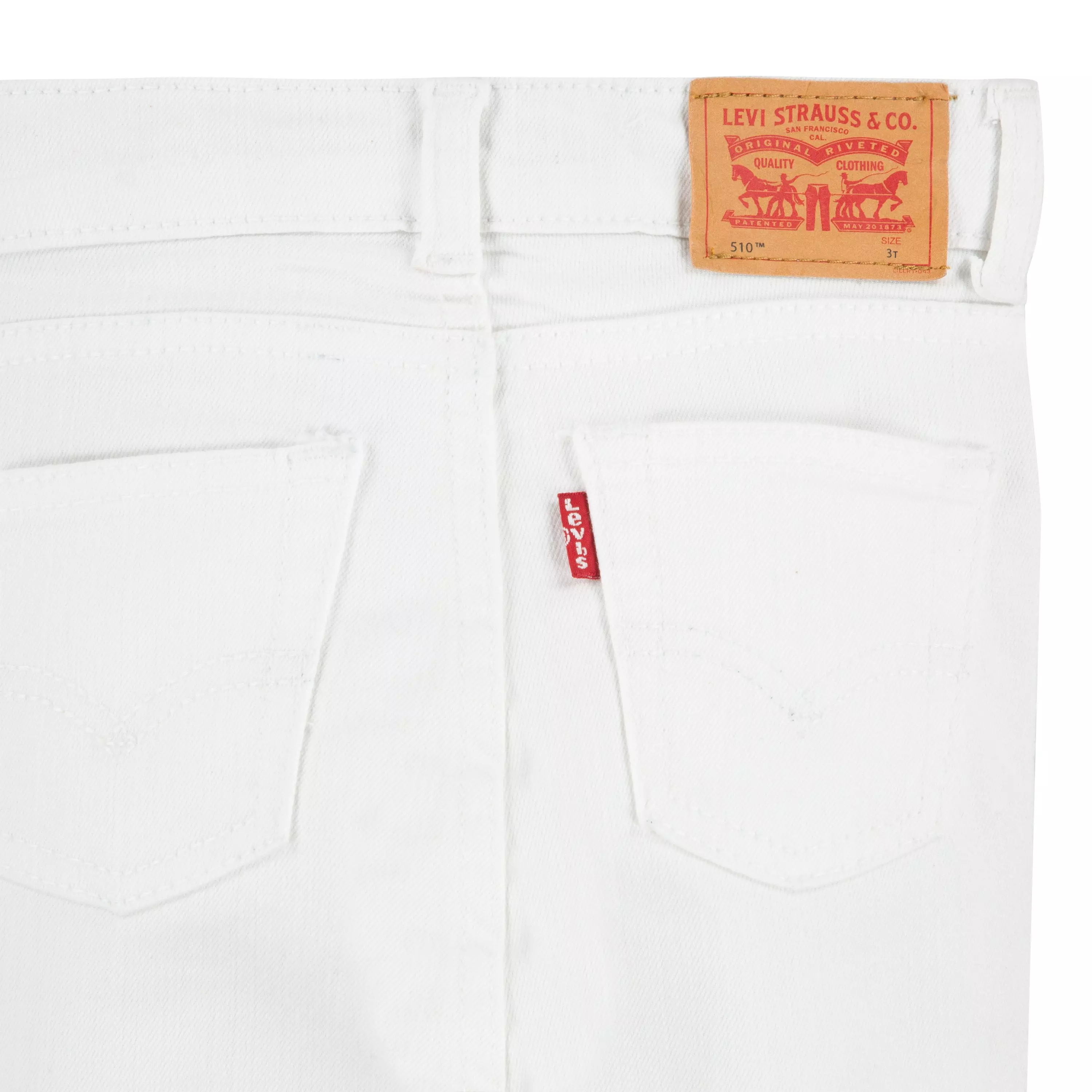 Levi's 510 Eco Performance Skinny Fit White Wash Toddler Boys' Denim Jeans - White - WHITE