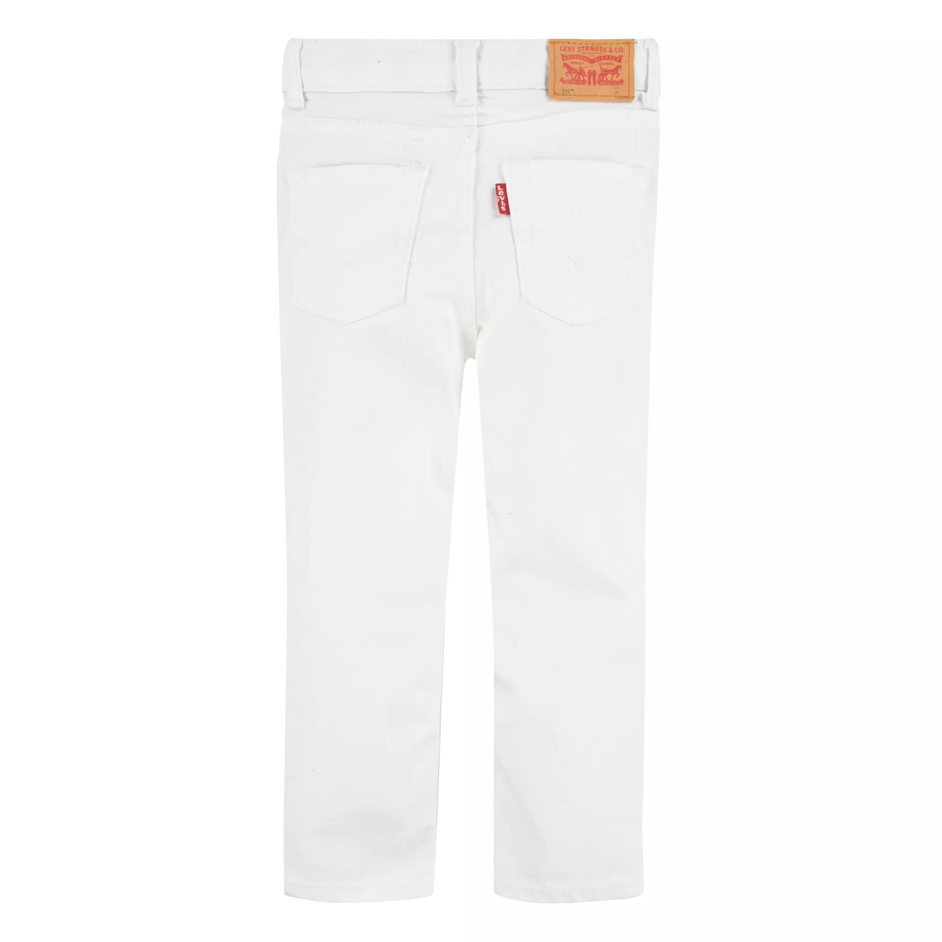 Levi's 510 Eco Performance Skinny Fit White Wash Toddler Boys' White Denim Jeans - WHITE