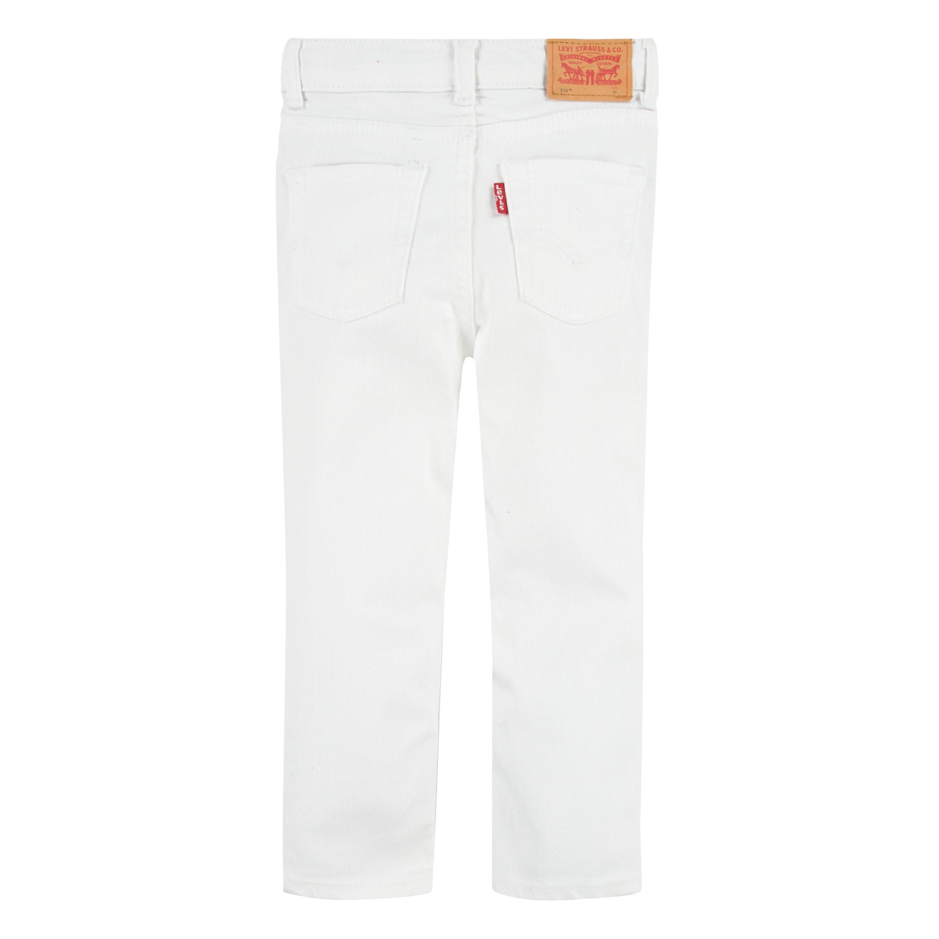 Levi's 510 Eco Performance Skinny Fit White Wash Toddler Boys' White Denim Jeans