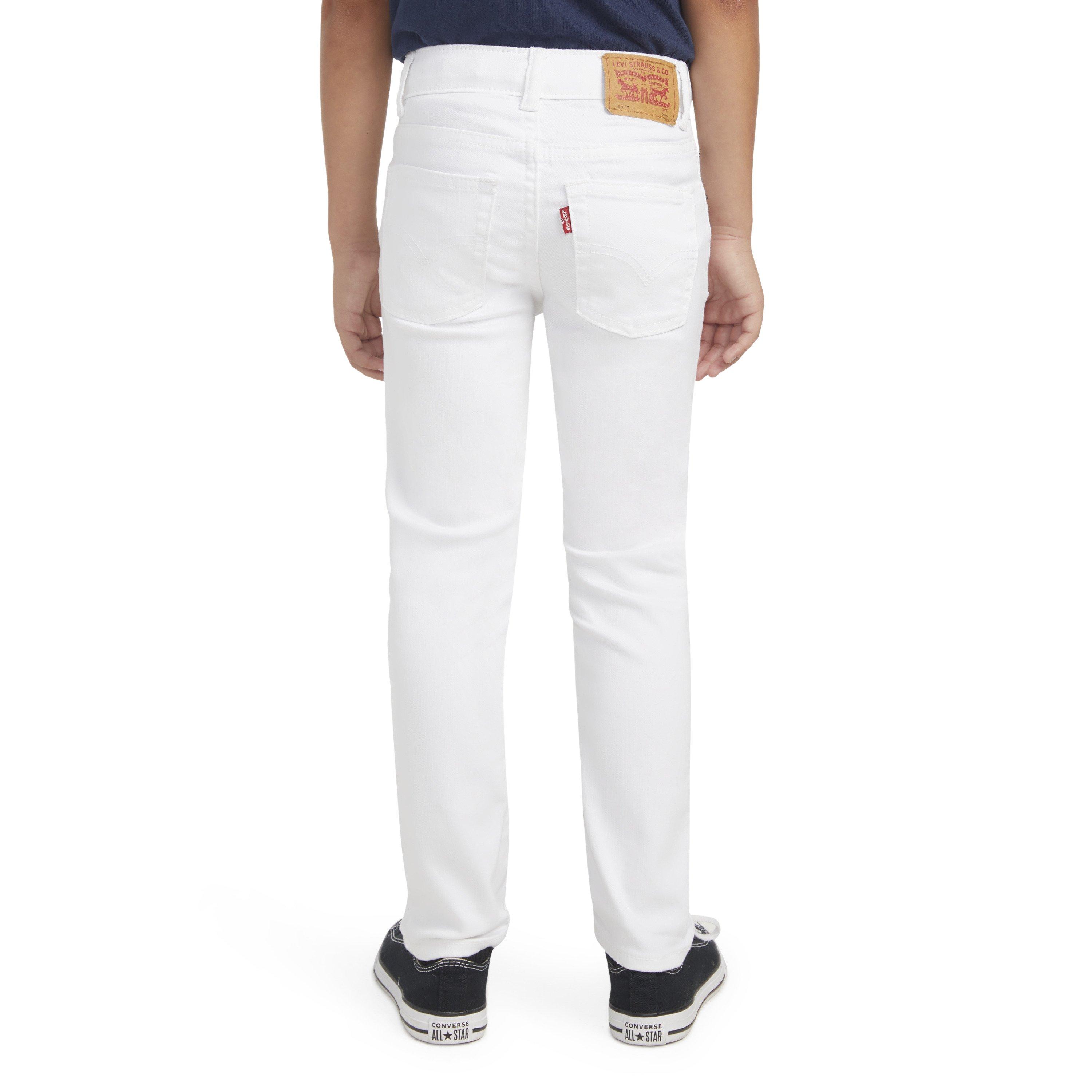 Levi's 510 Eco Performance Skinny Fit White Wash Little Boys' White Denim Jeans