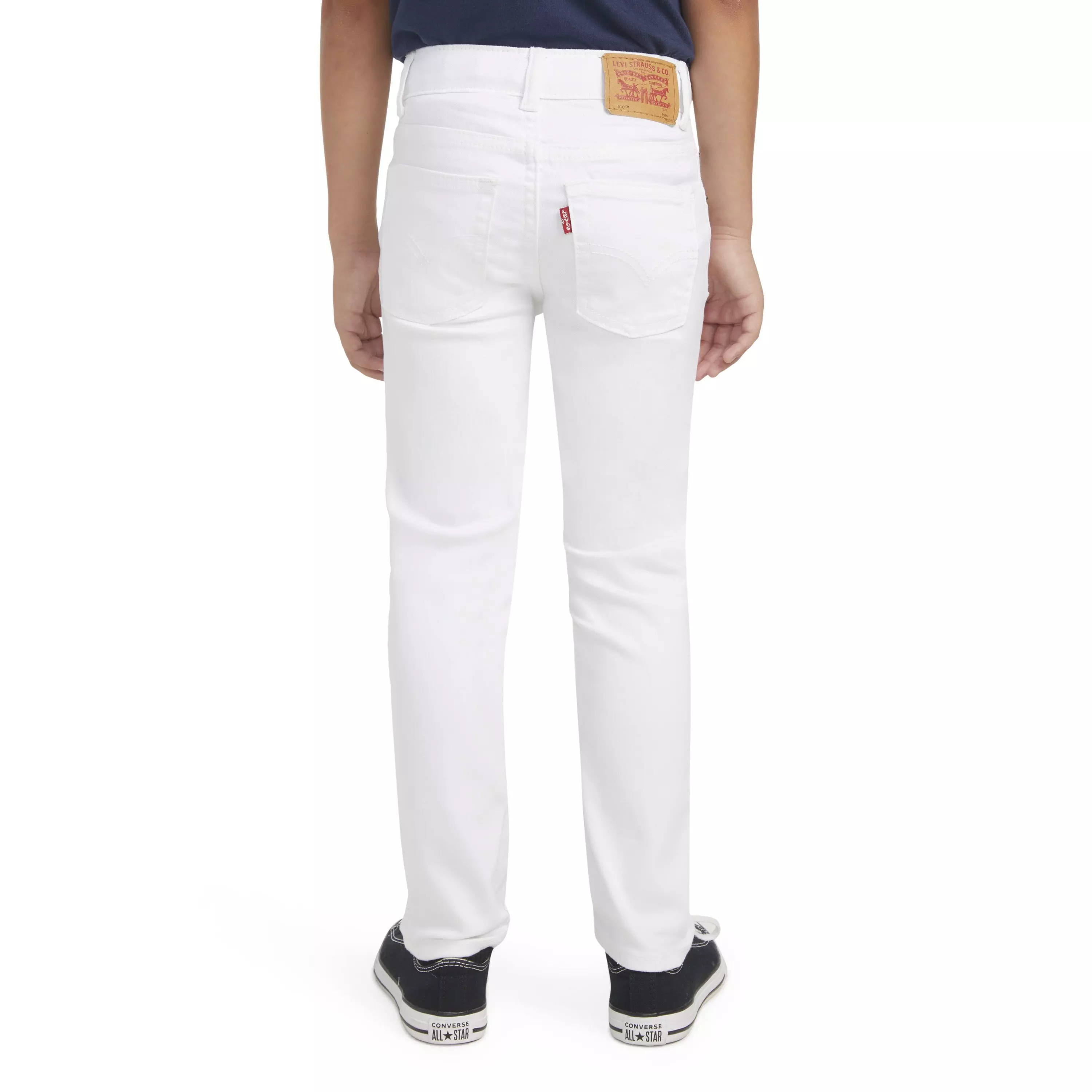 Levi's Little Boys' 510 Eco Performance Skinny Fit White Wash Denim Jeans - WHITE