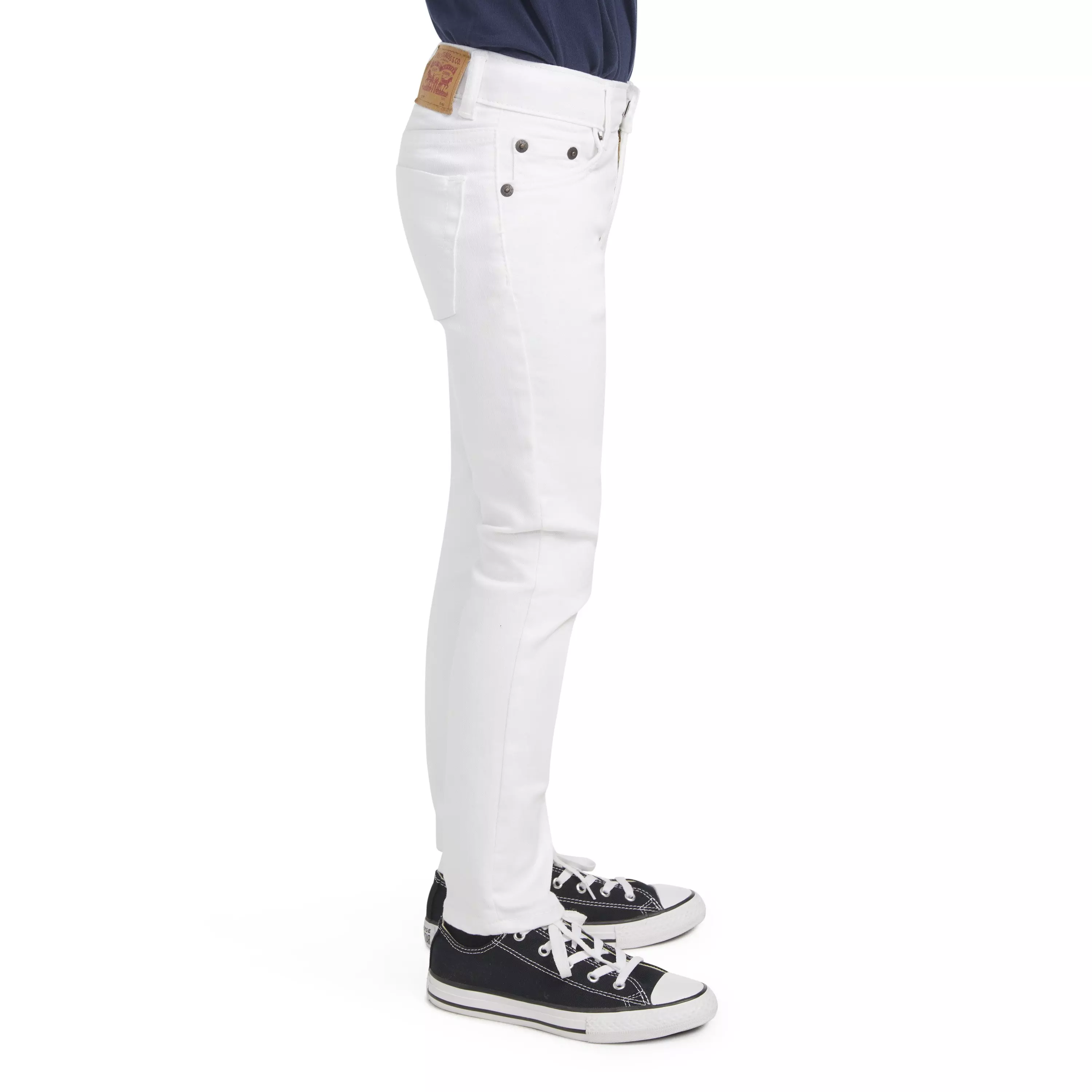 Levi's Little Boys' 510 Eco Performance Skinny Fit White Wash Denim Jeans - WHITE